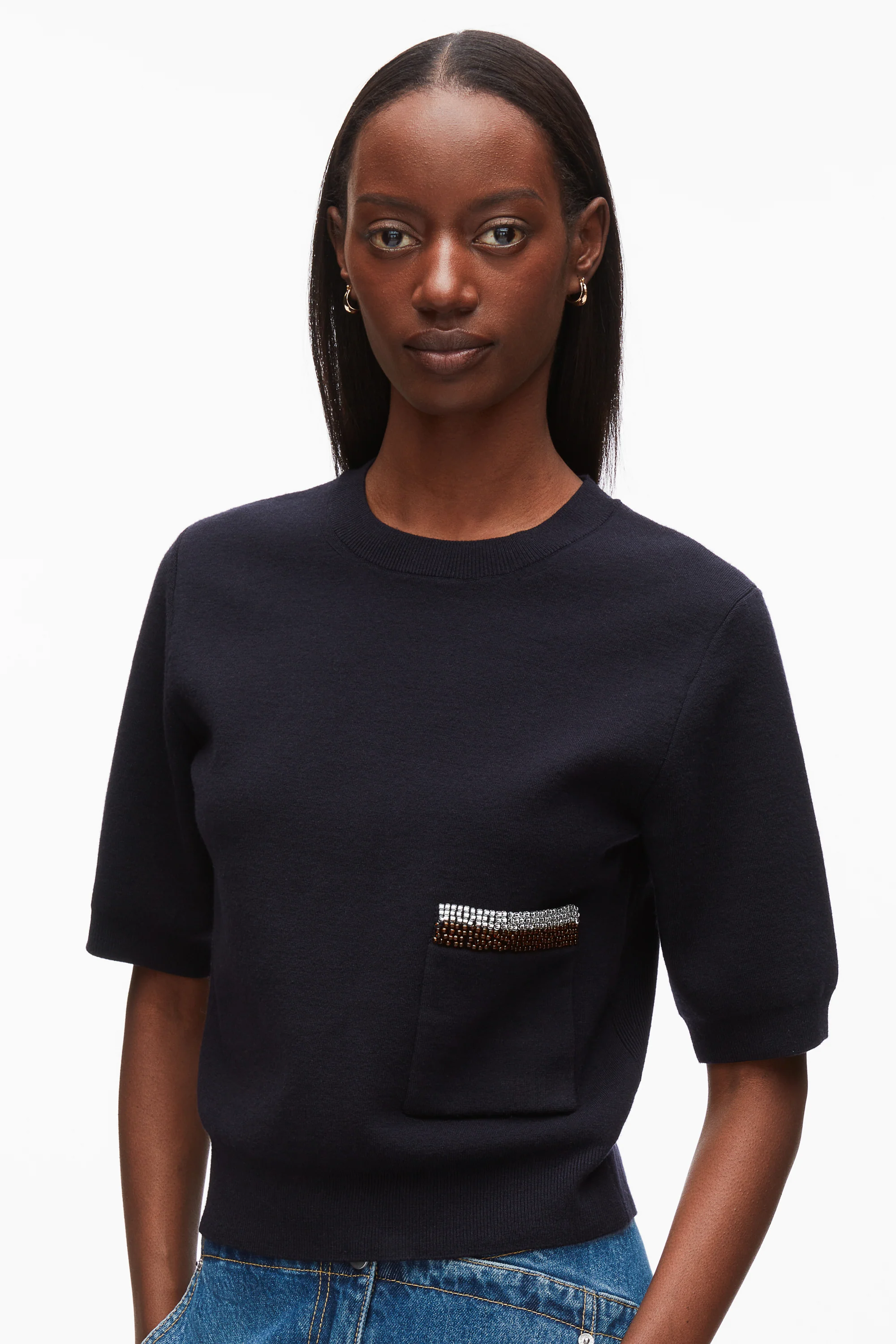 Beaded Embellishment Knit Top - Image 12