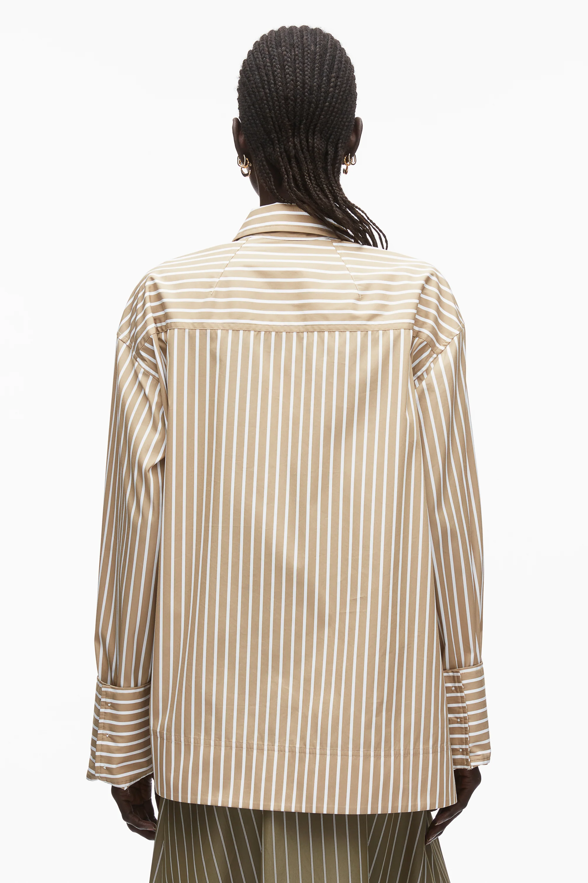 Asymmetrical Stripe Trapeze Shirt - Image 12