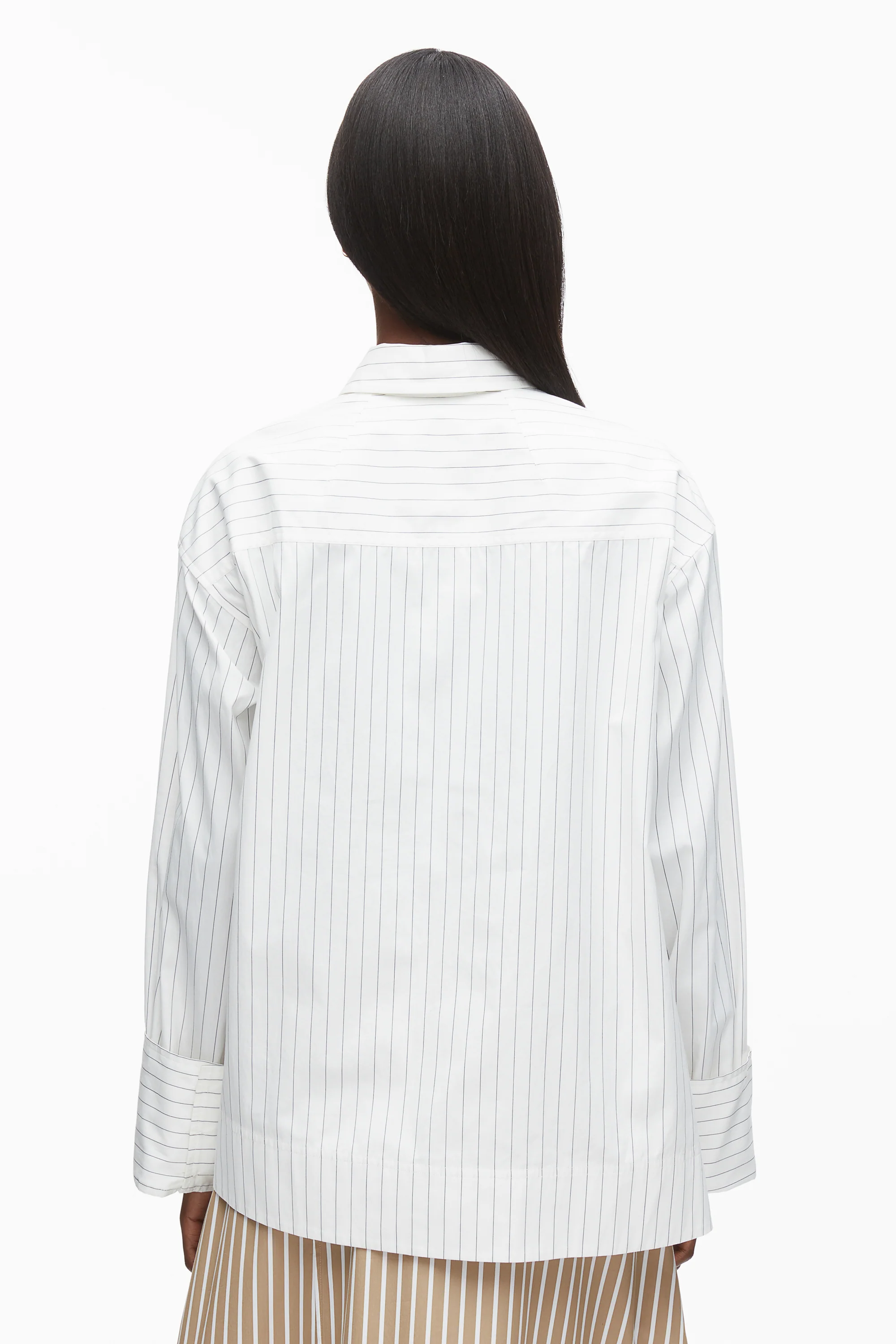 Asymmetrical Stripe Trapeze Shirt - Image 5