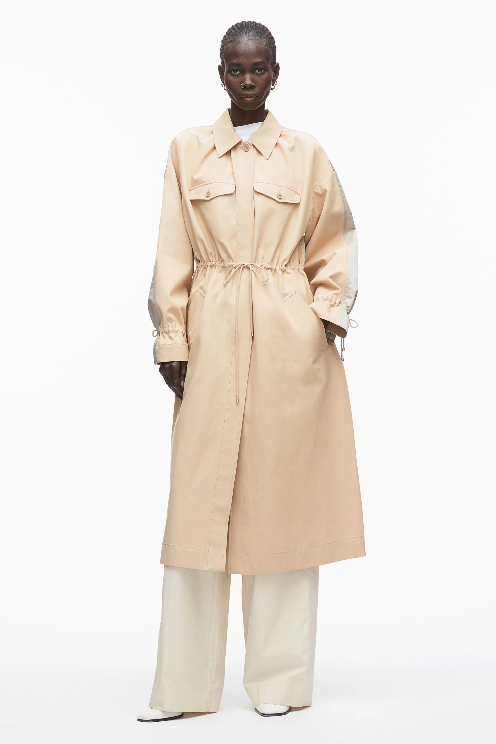 Bicolor Blouson Trench - Image 9