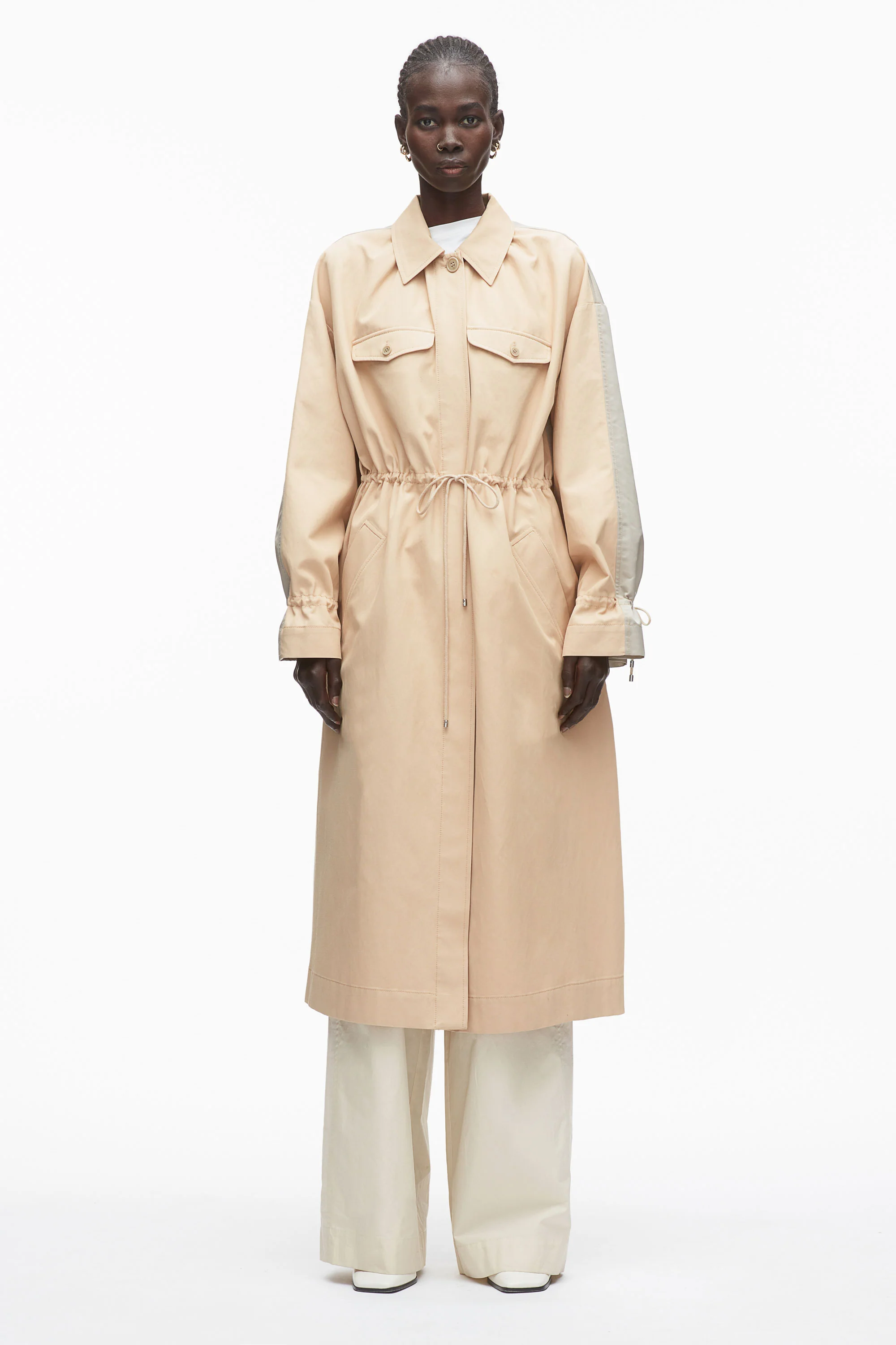 Bicolor Blouson Trench - Image 10