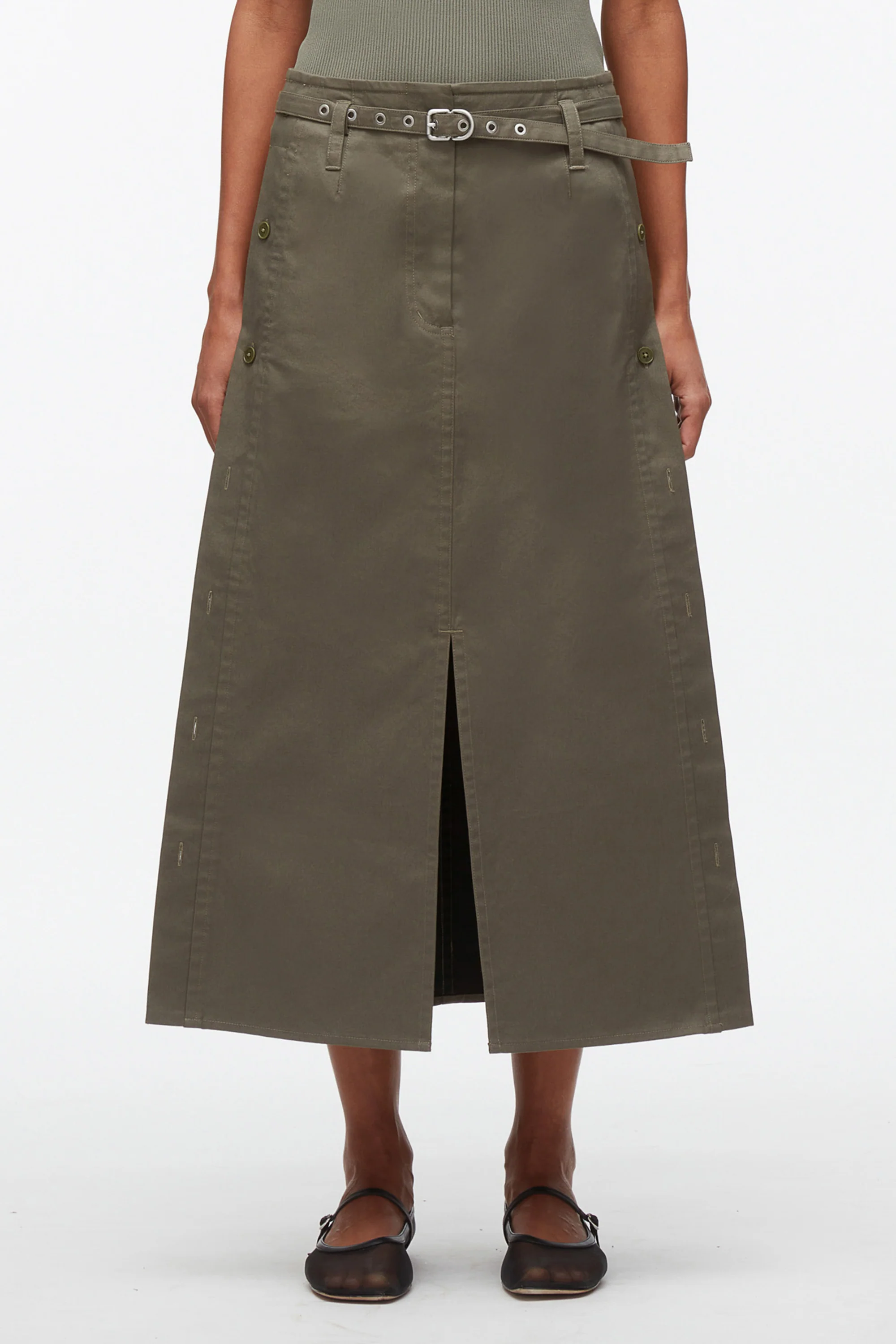Buttoned Side Utility Skirt - Image 7