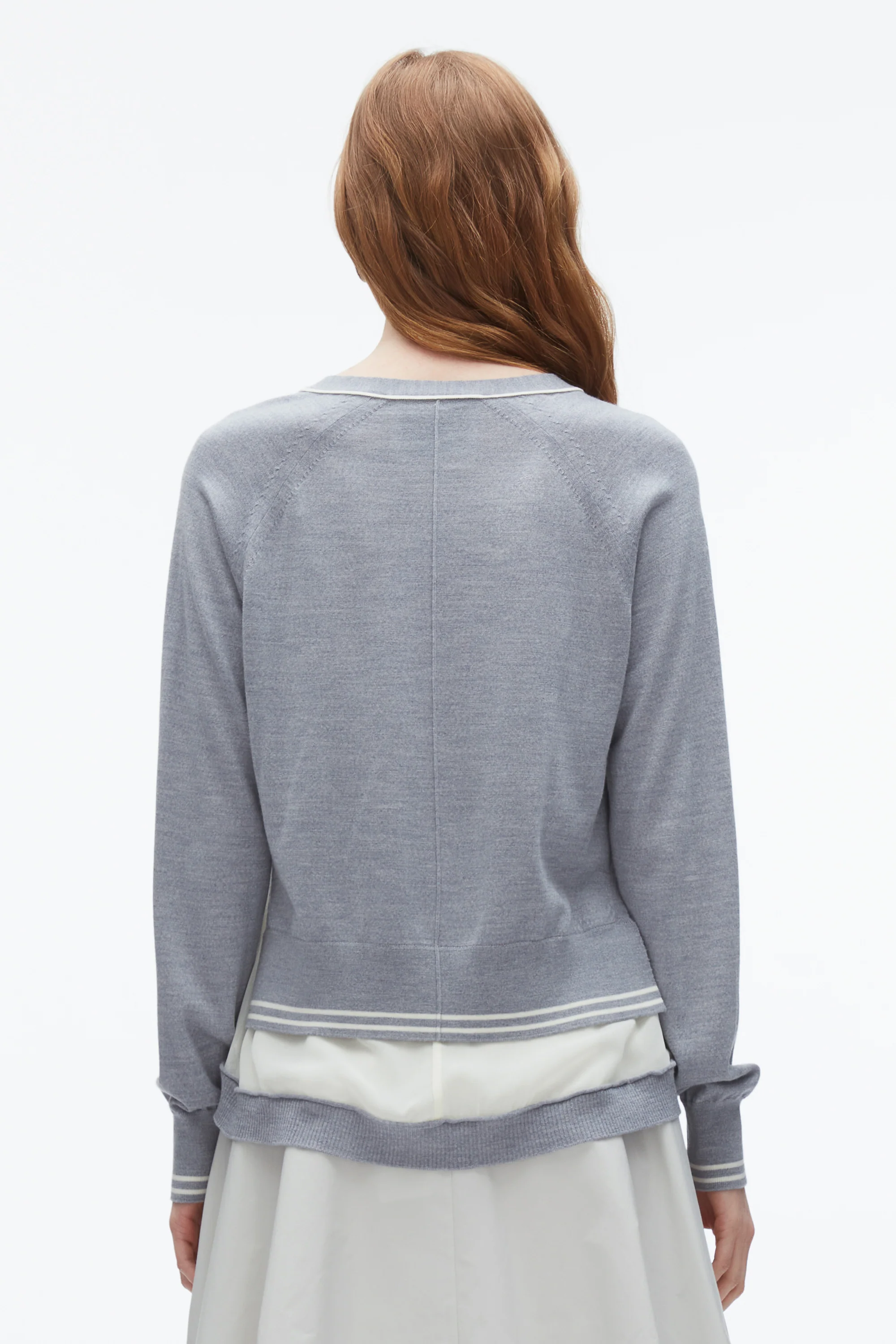 Chiffon Hem Boxy Cardigan - Image 5