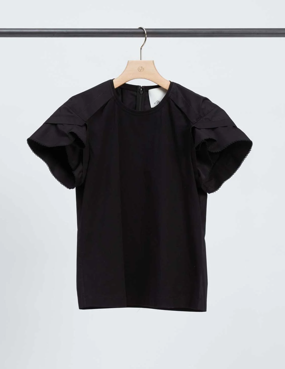 Combo T-Shirt With Cascade Drape Sleeve - Image 2
