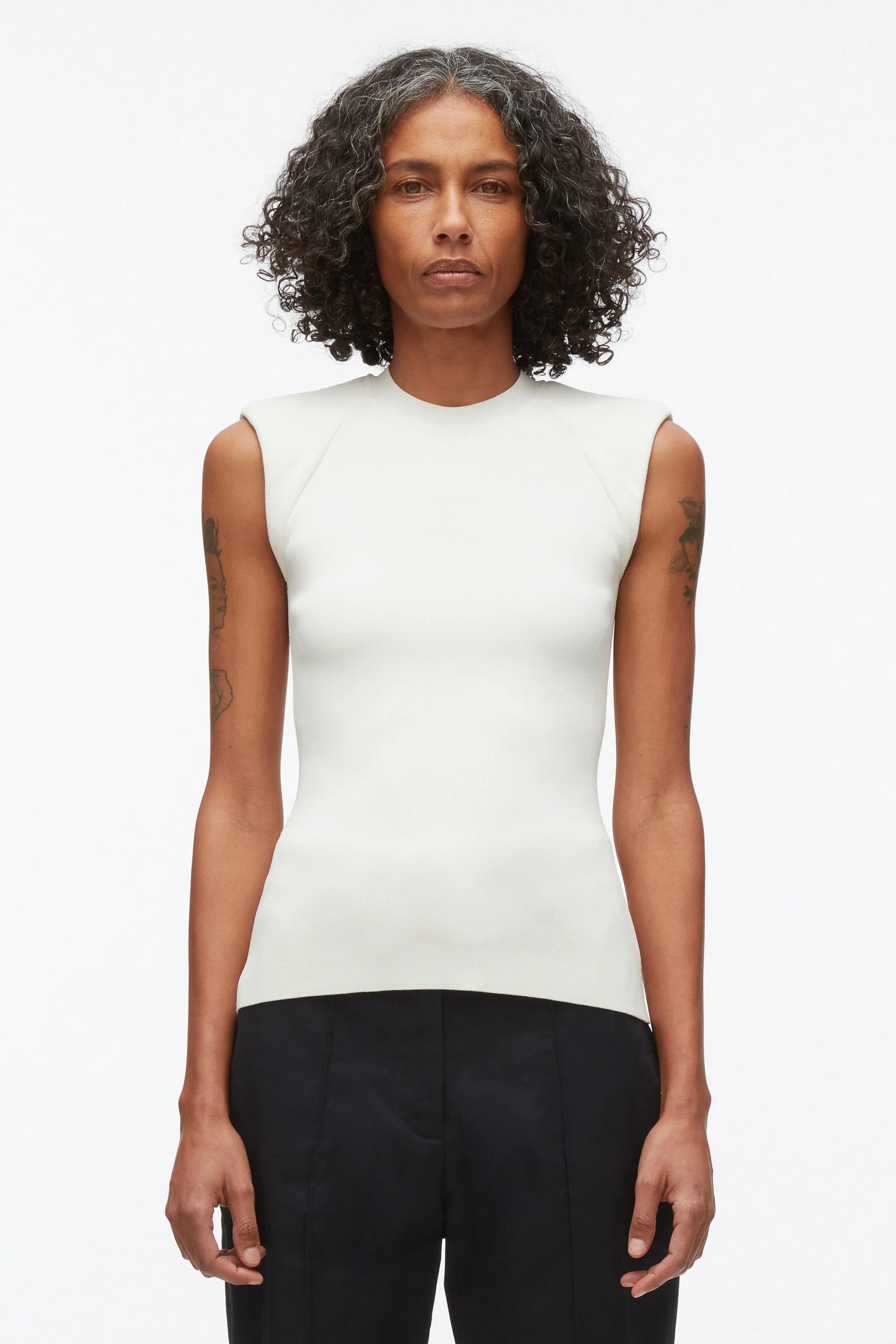 Compact Rib Sleeveless Top - Image 9