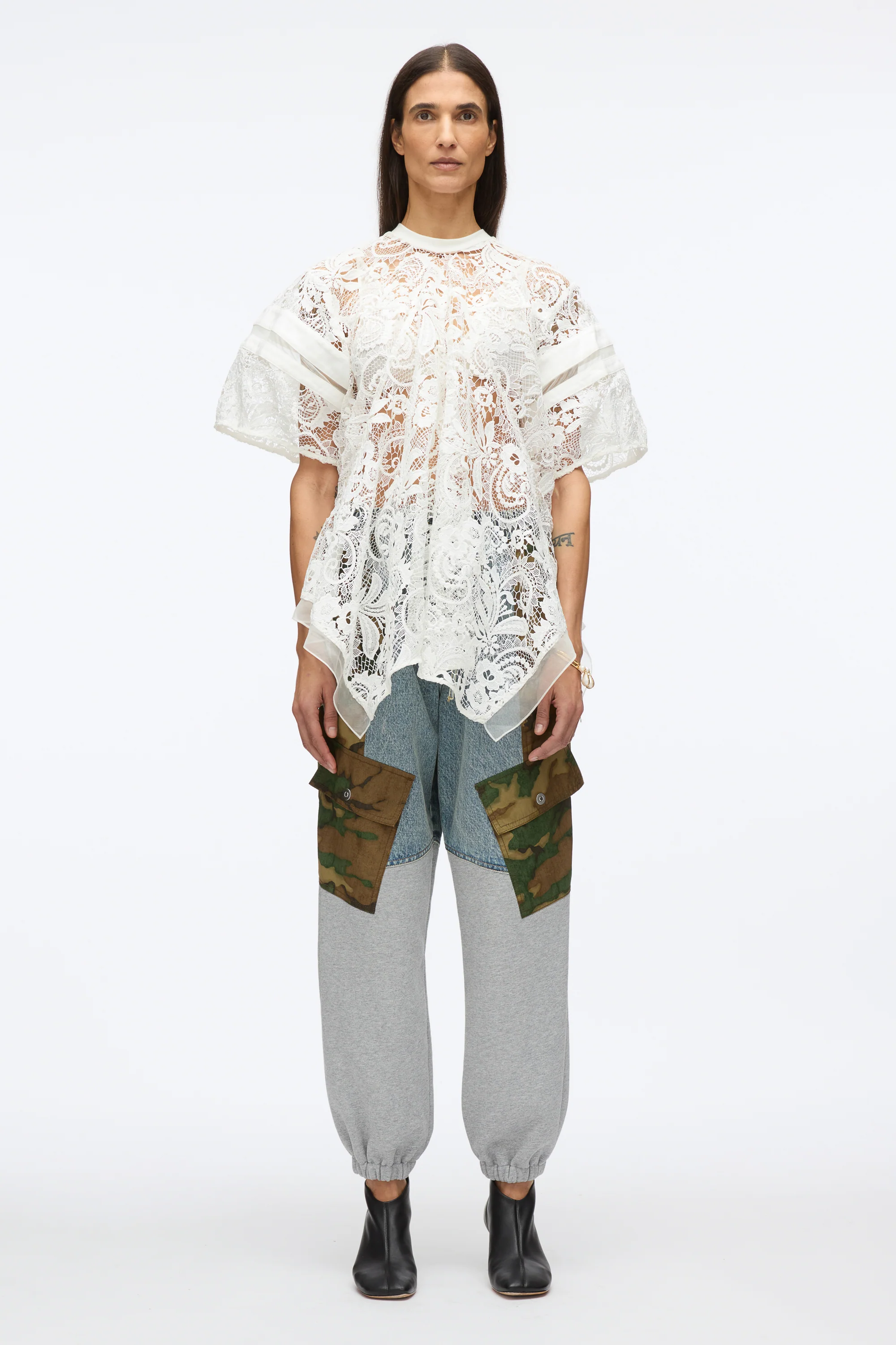 Embroidered Lace Handkerchief Top - Image 2