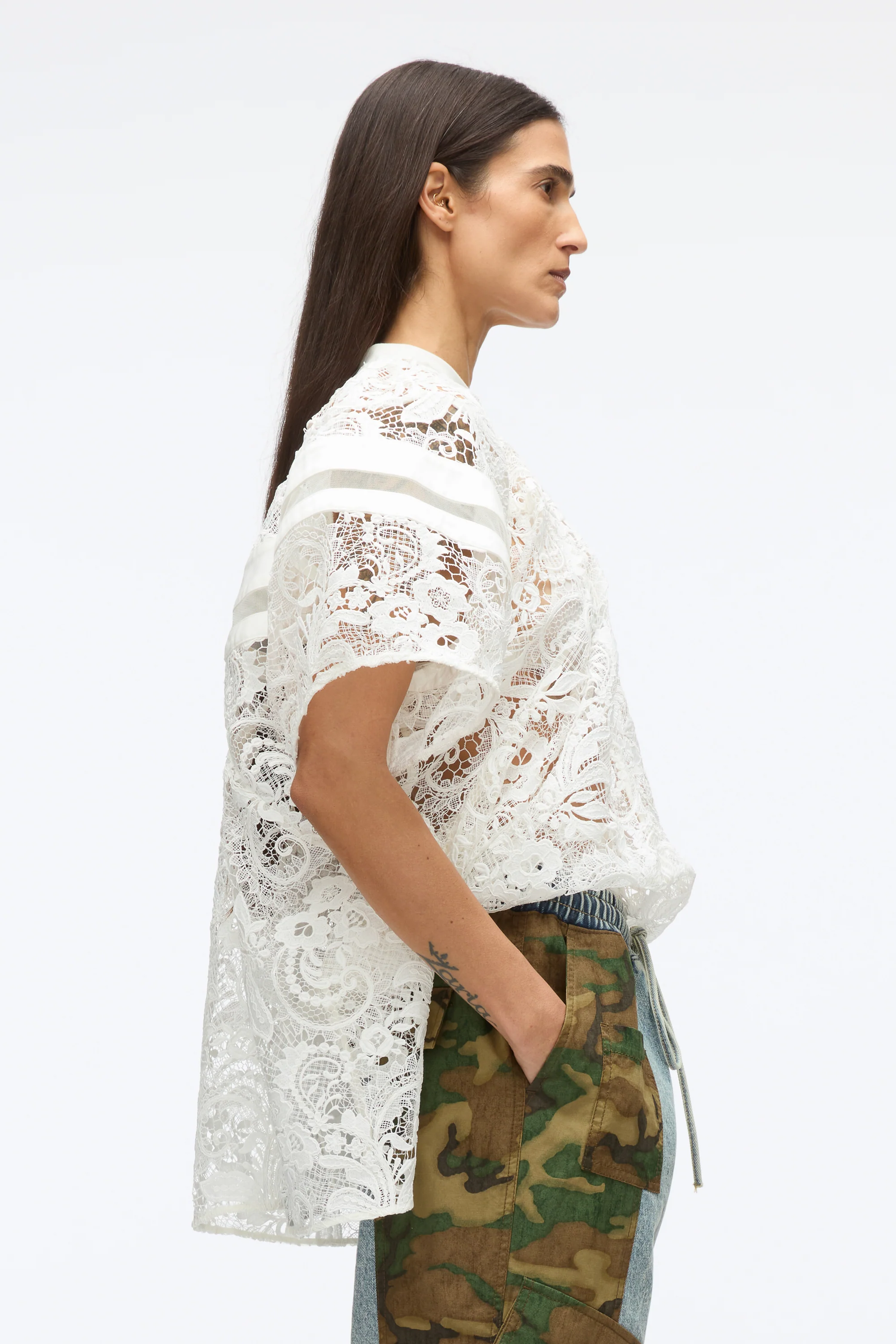 Embroidered Lace Handkerchief Top - Image 4