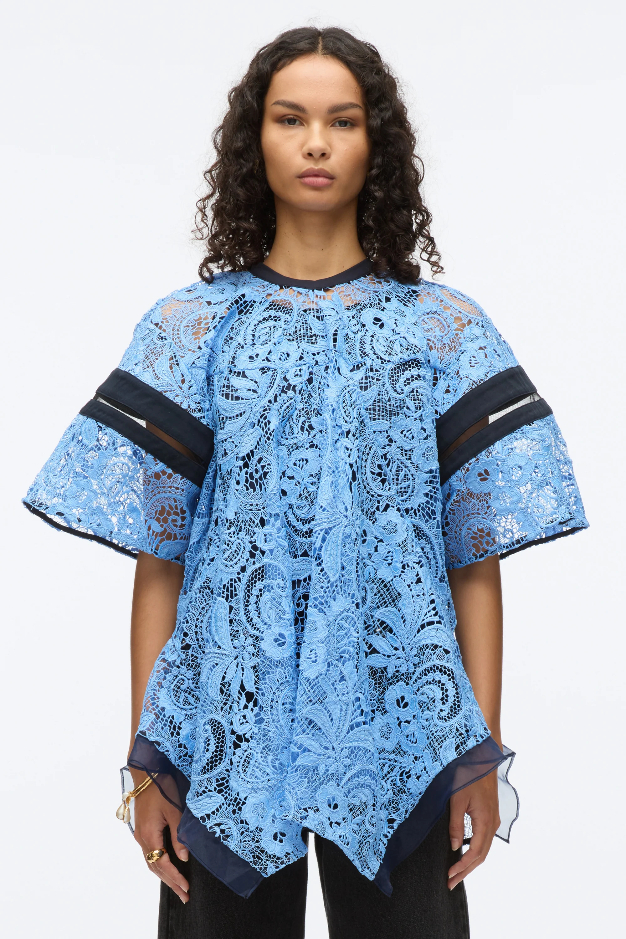 Embroidered Lace Handkerchief Top - Image 14