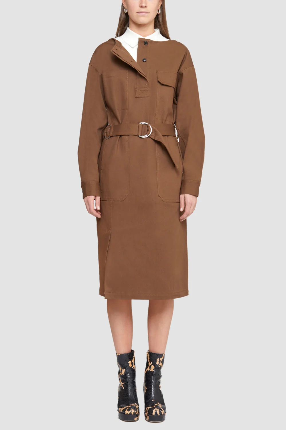 Cotton Twill Belted Ls Utility Drs - Image 6