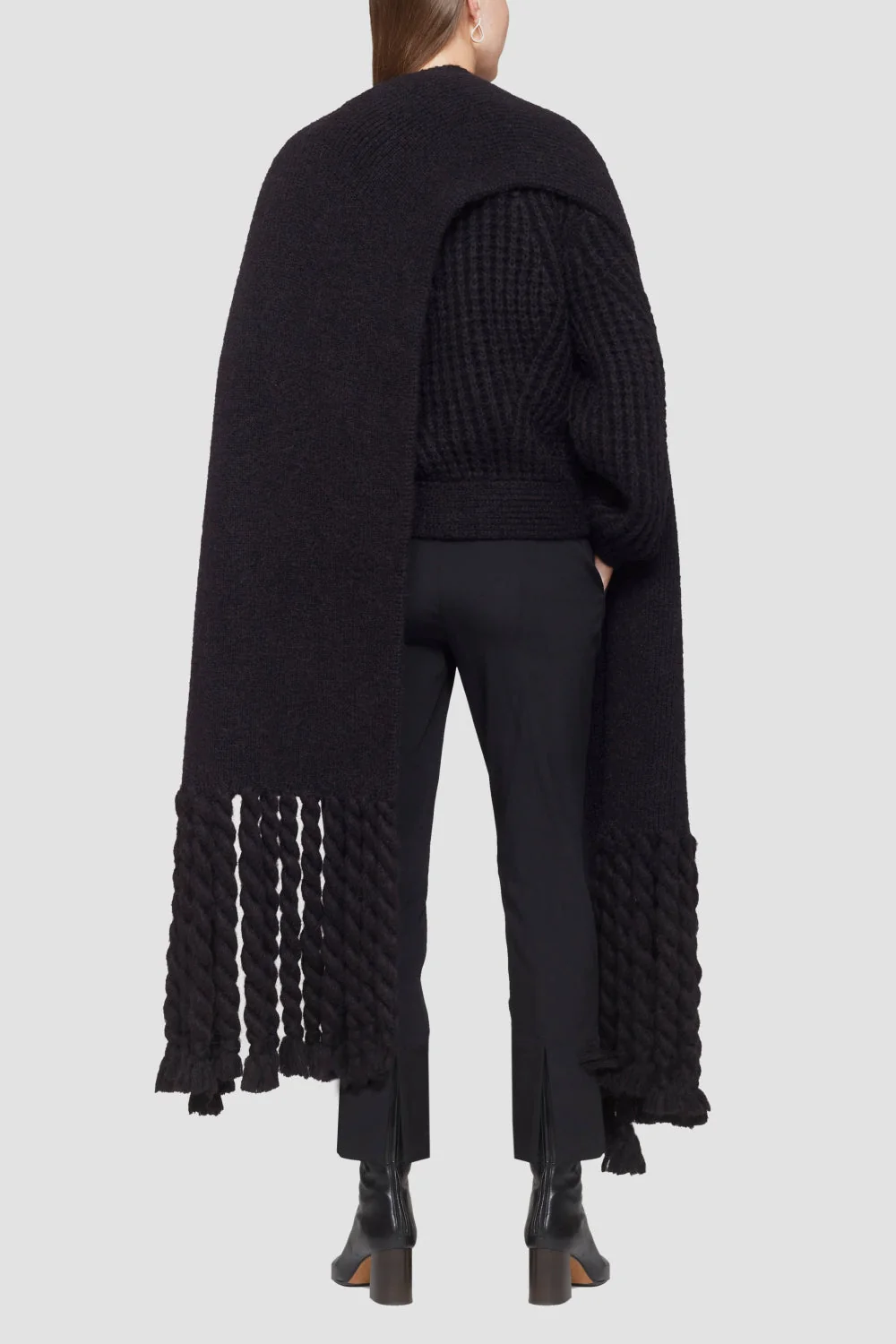 Cozy Wool Fringed Poncho - Image 13