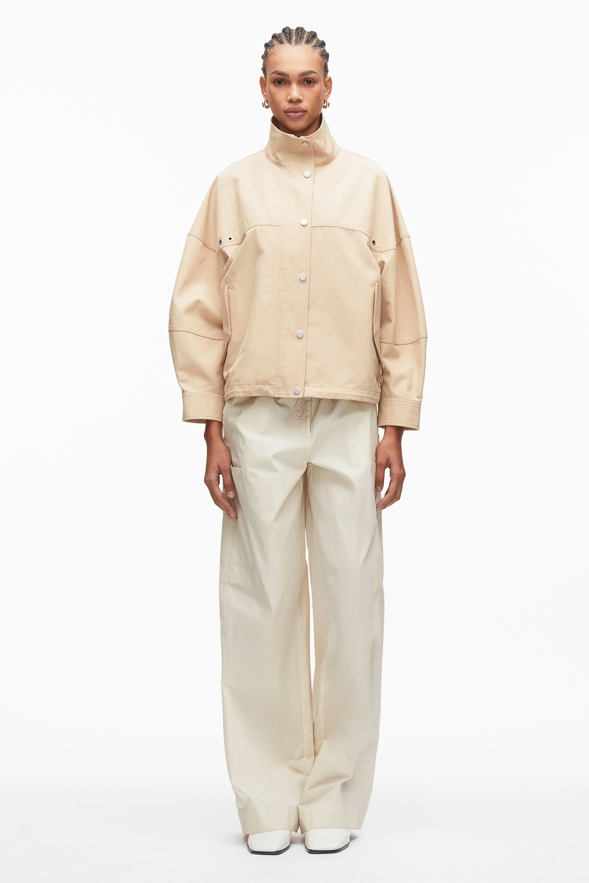 Cropped Ballon Utility Jacket - Image 16
