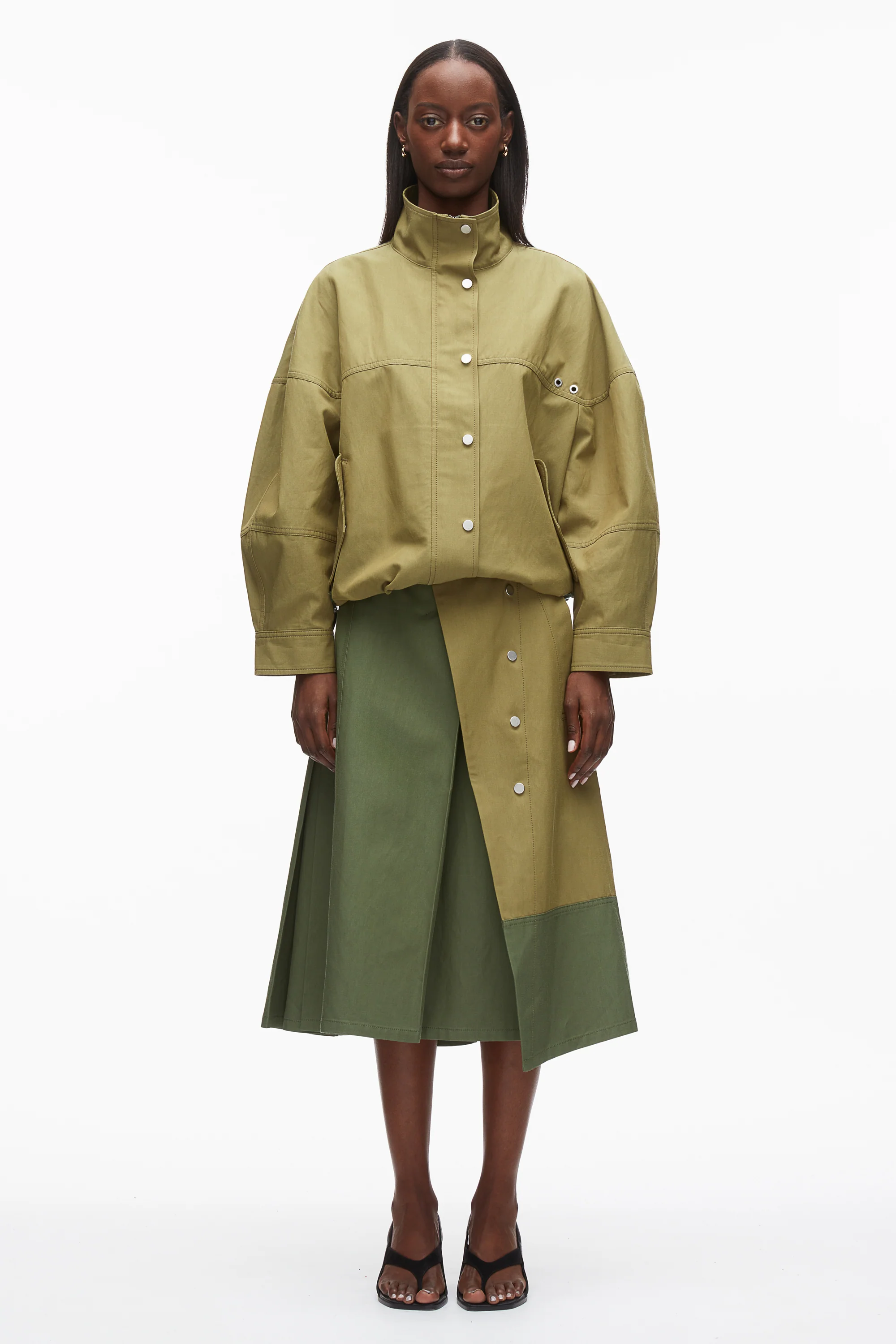 Cropped Ballon Utility Jacket - Image 2