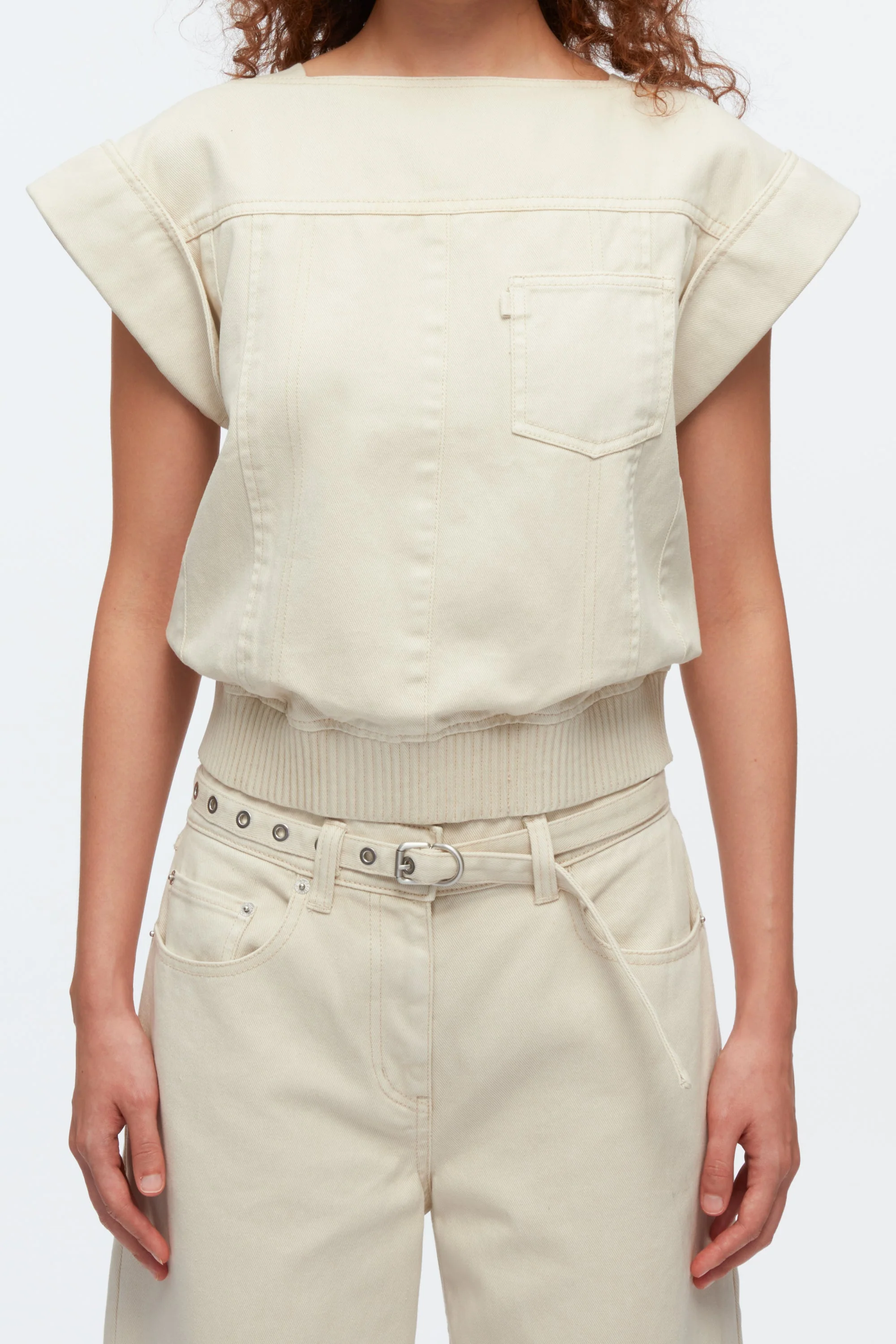 Deconstructed Denim Top - Image 2