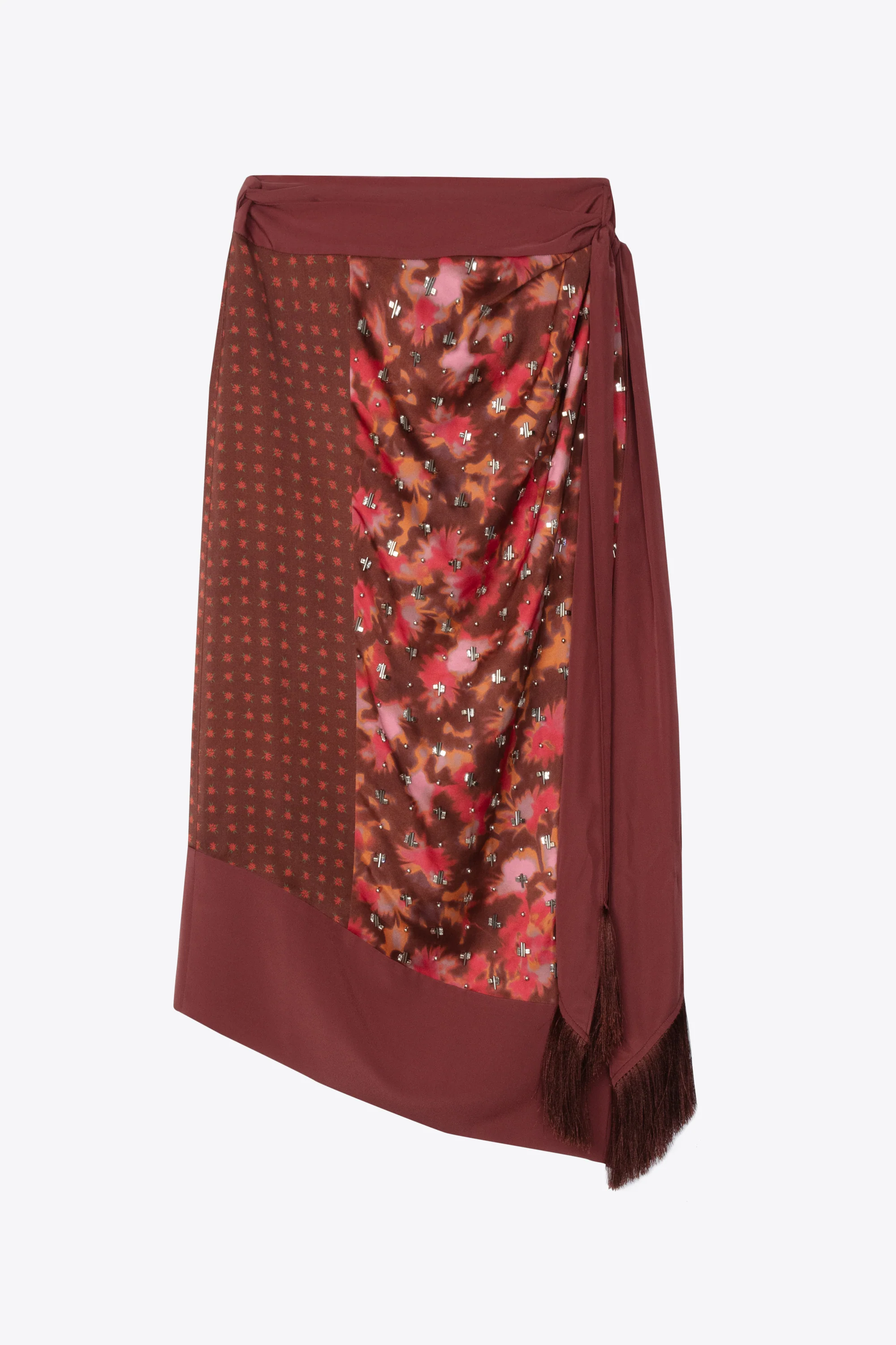 Desert Floral Draped Wrap Skirt - Image 15
