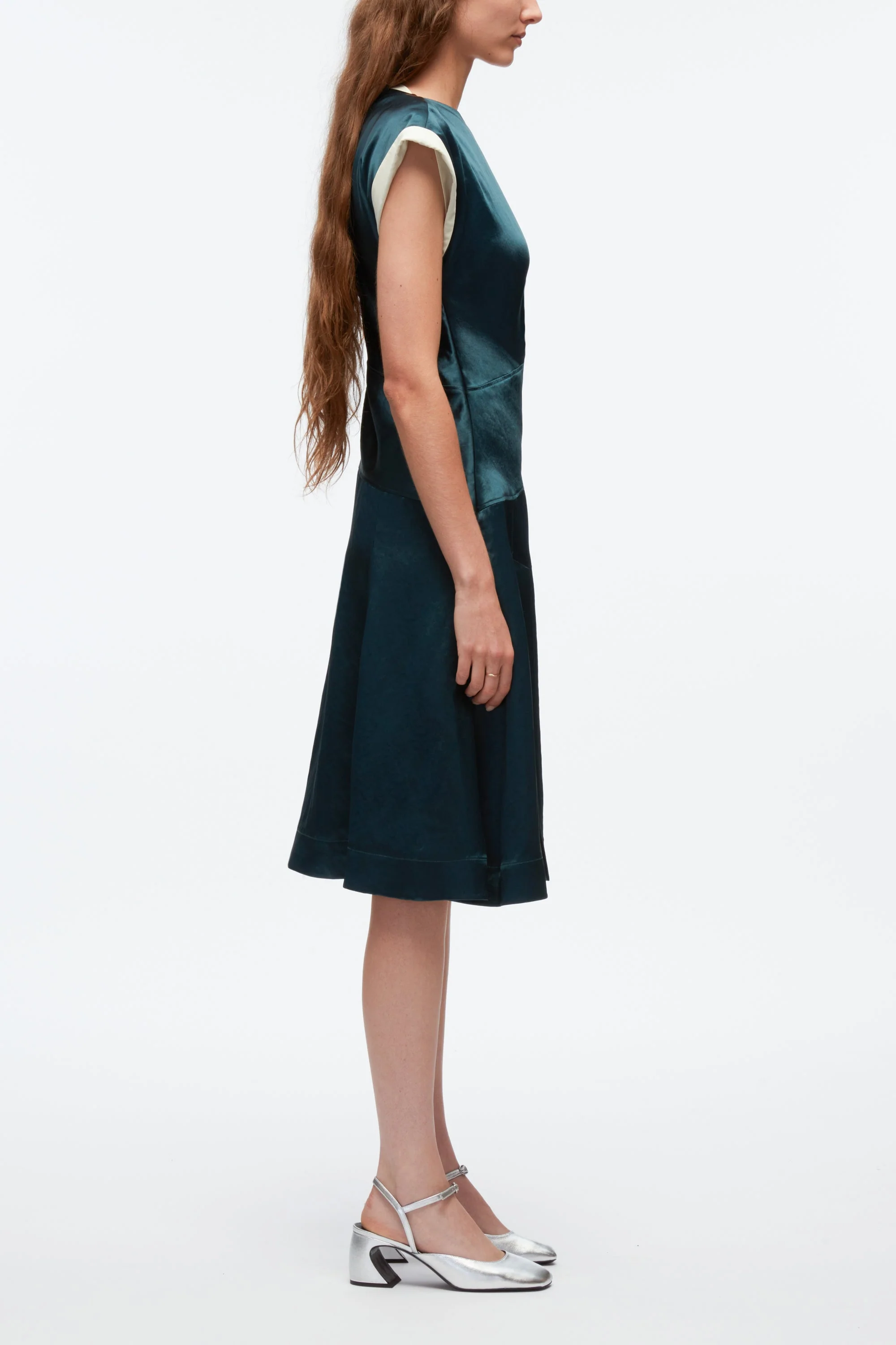 Draped Twist Dress With Combo - Image 2