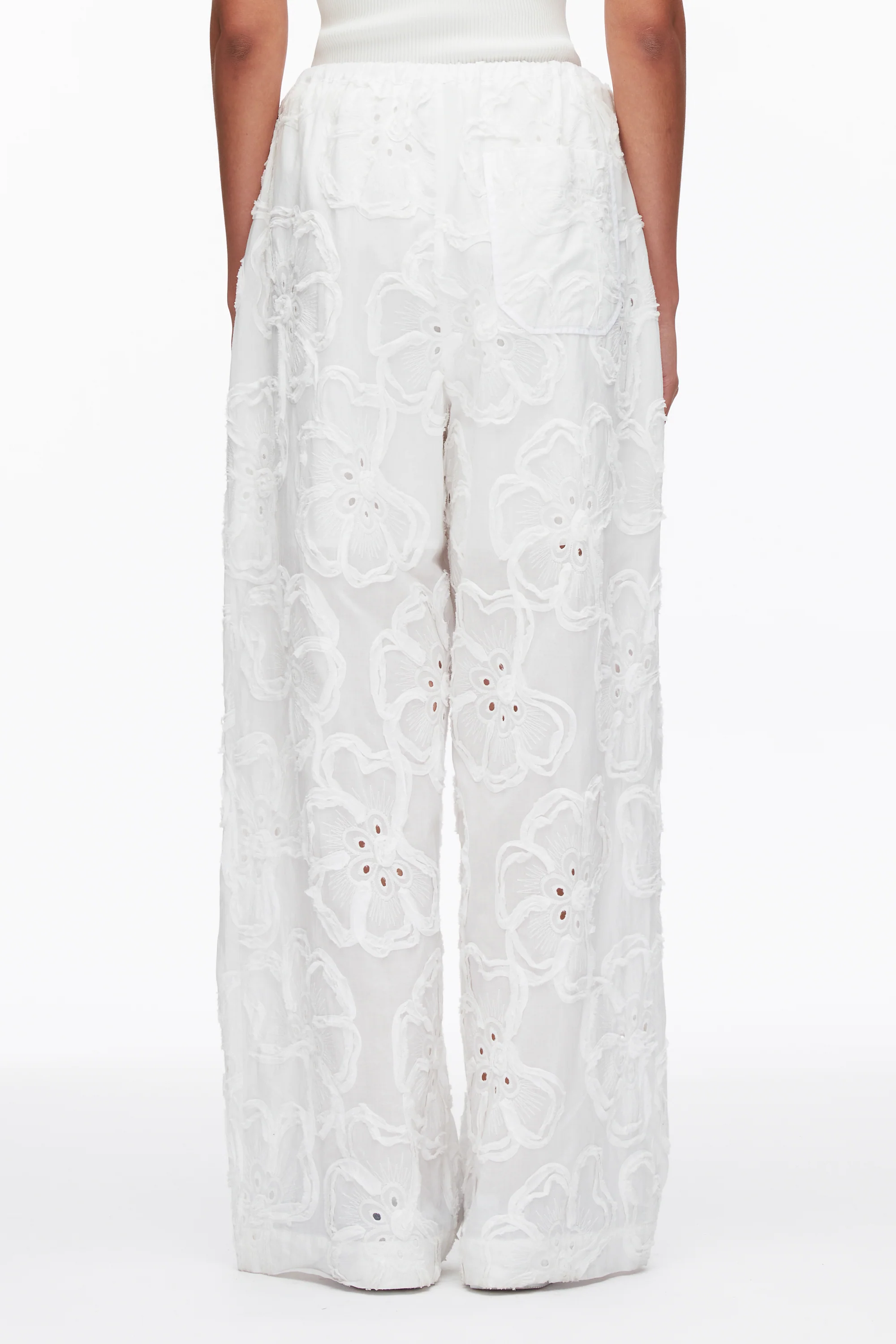 Embroidered Straight Leg Pull On Pants - Image 12