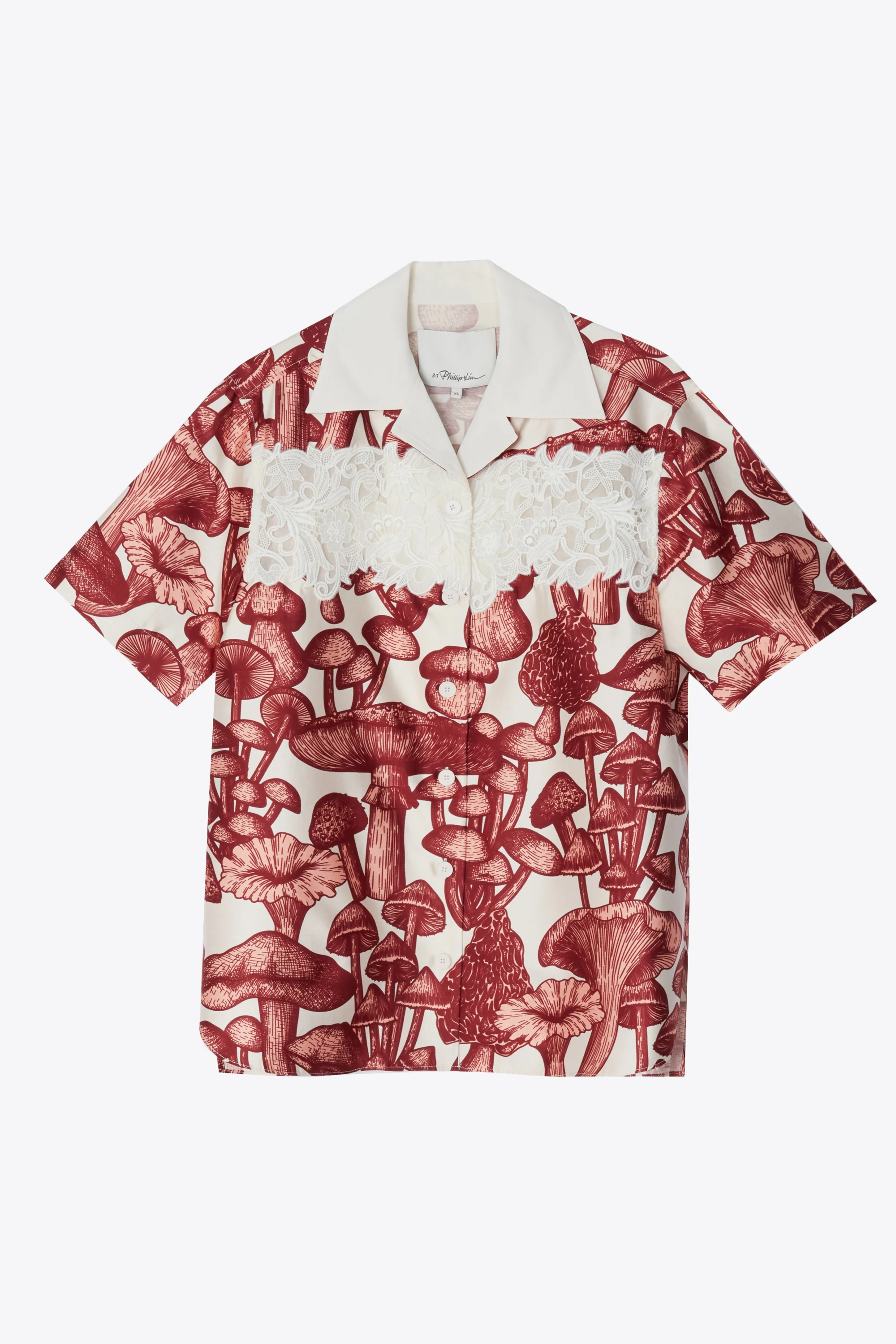 Ethereal Mushroom Camp Shirt With Lace - Image 2