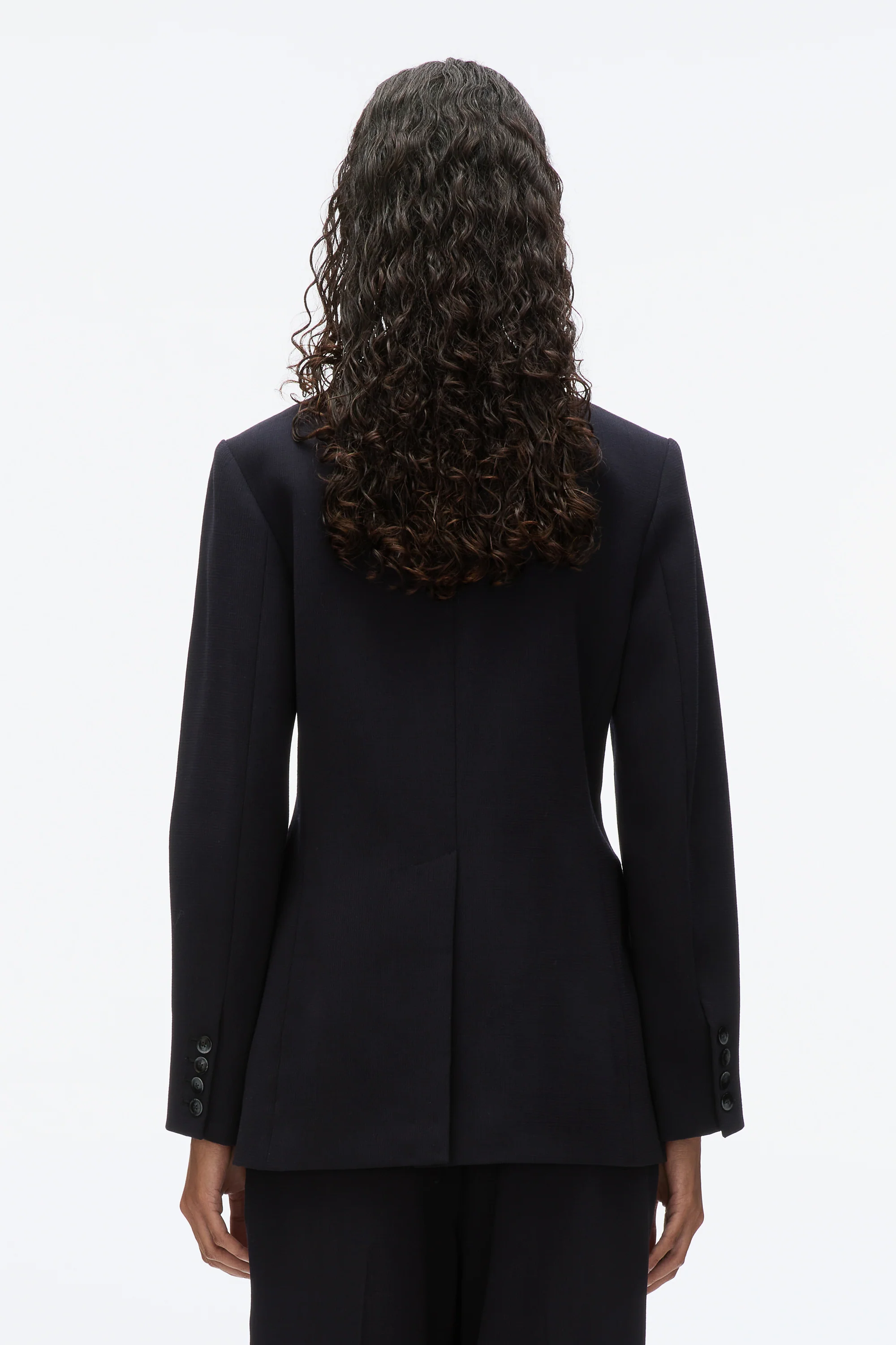 Layered Blazer with Tie Belt - Image 5