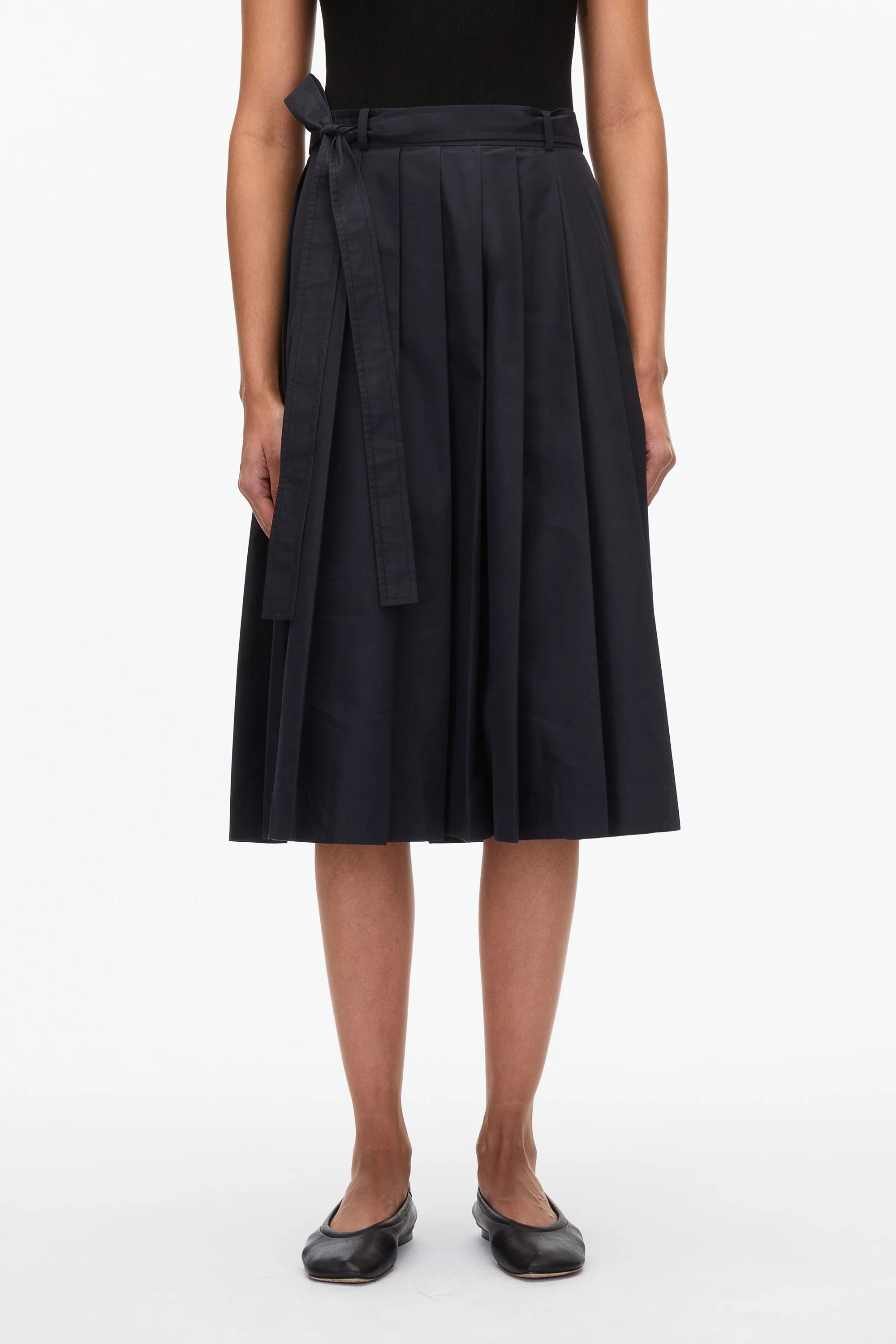 Knife Pleat Belted Skirt - Image 2