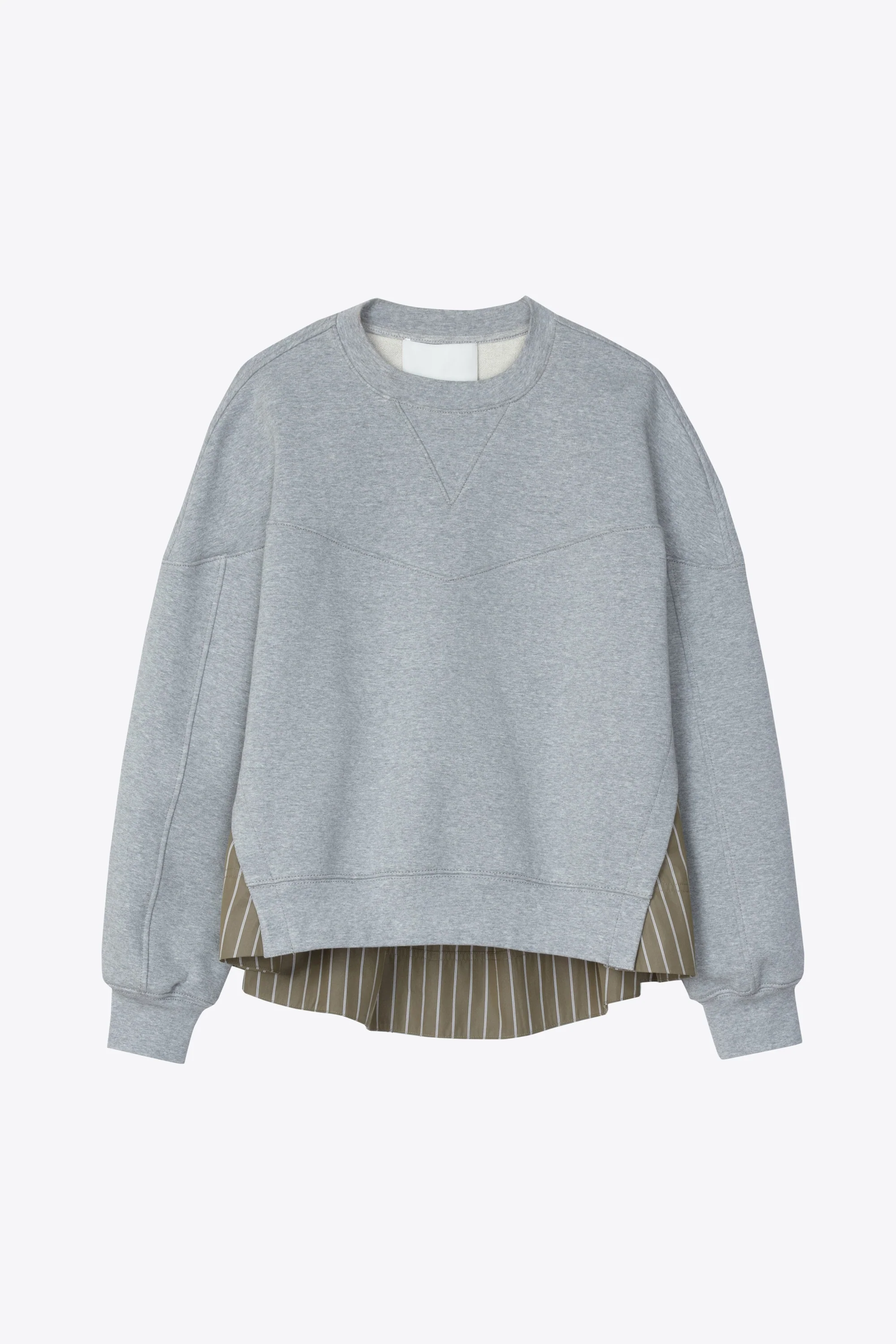 French Terry Sweatshirt with Poplin Combo - Image 8