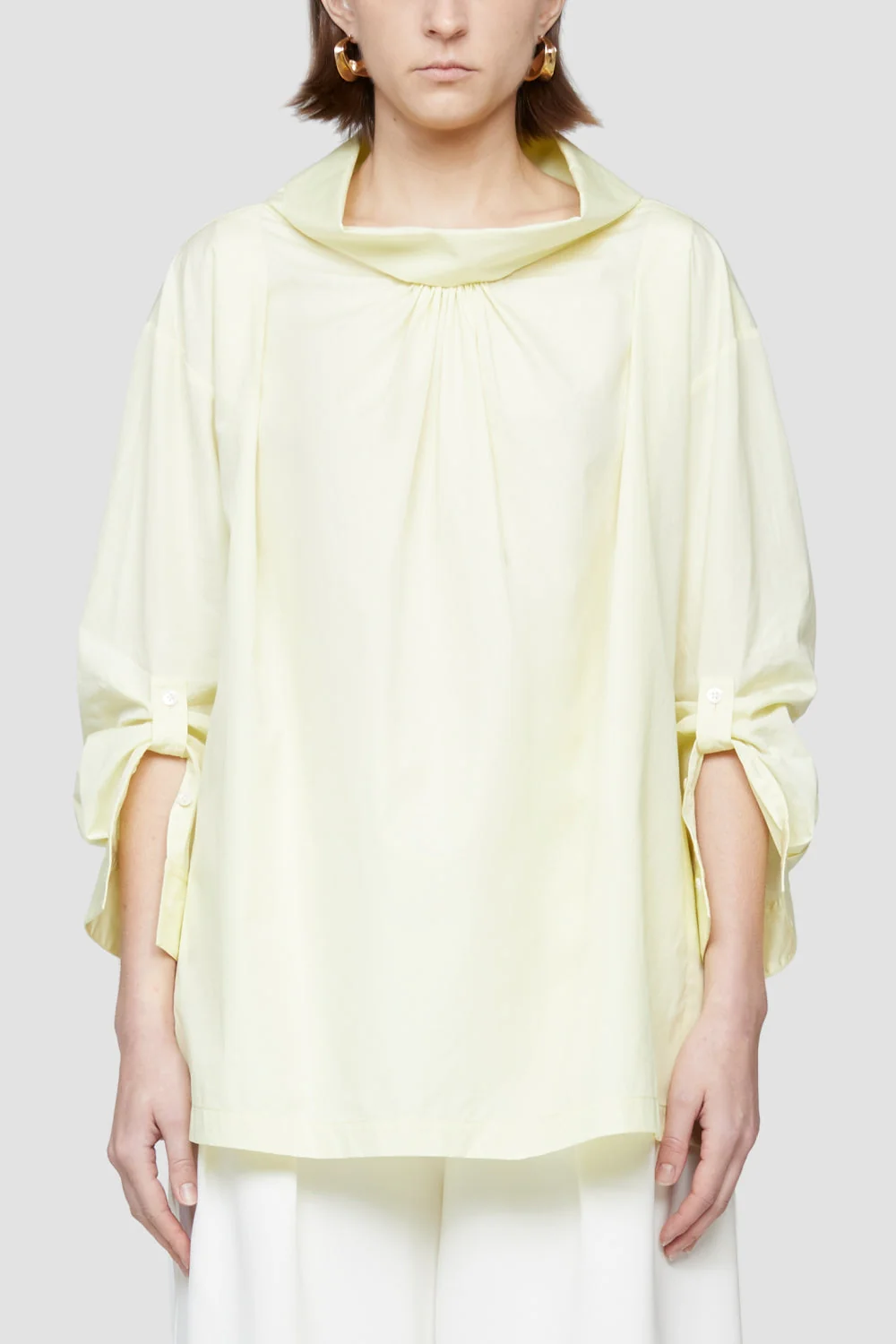 Ls Poplin Oversized Drape Coll - Image 3