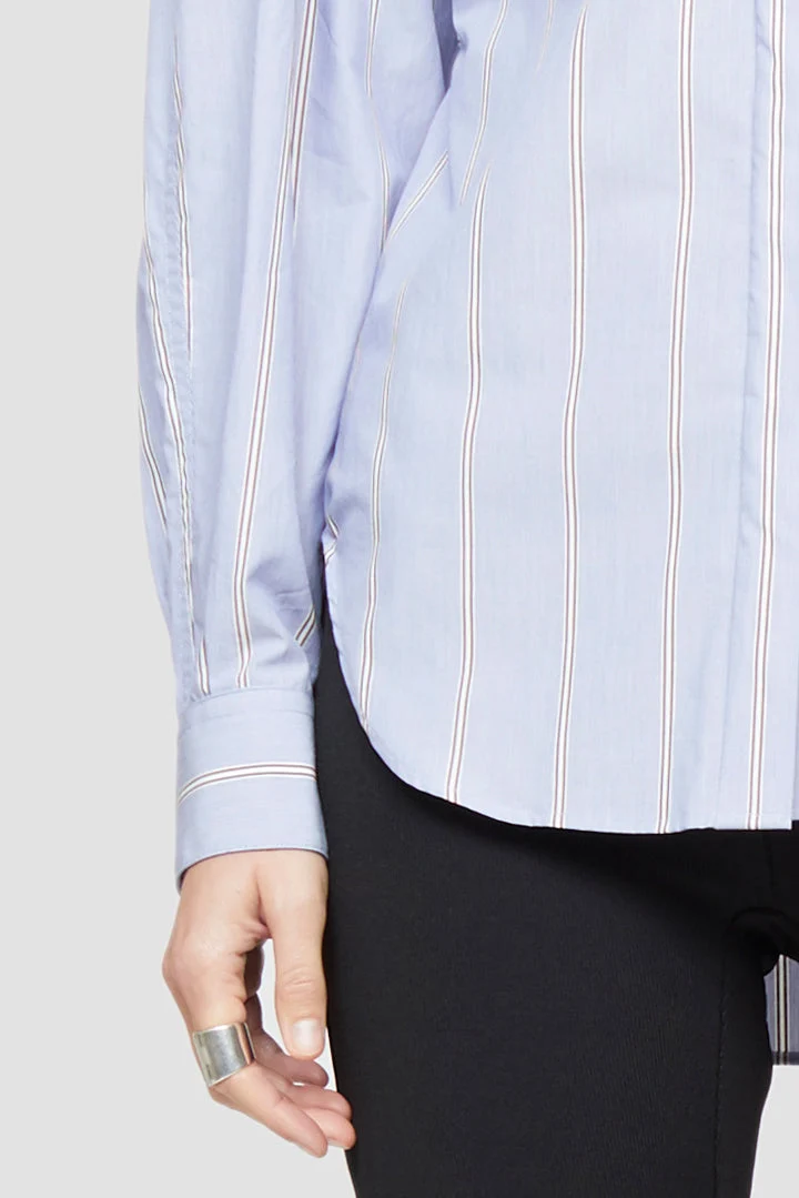 Long Sleeve Striped Button-Up Shirt - Image 2