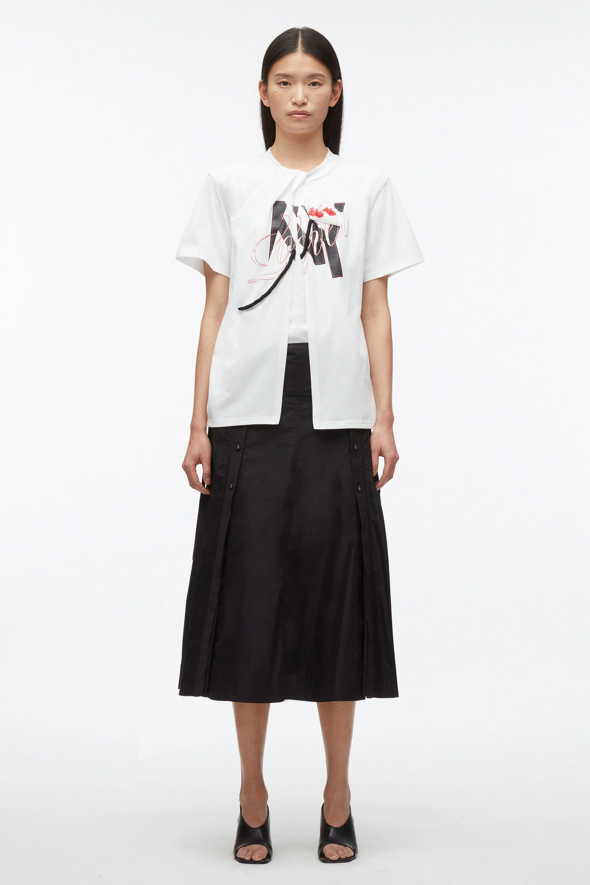 NY Lover Sliced Tee with Poppy Embroidery - Image 2