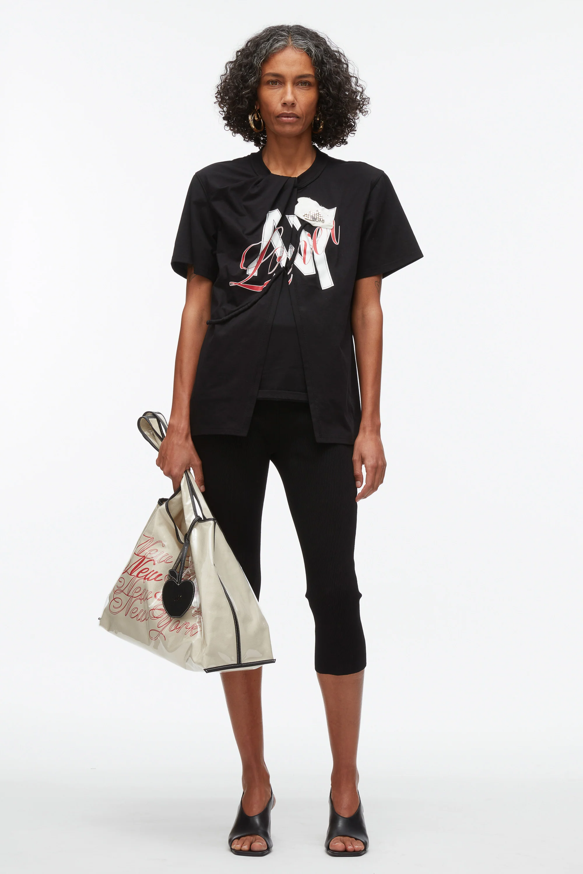 NY Lover Sliced Tee with Poppy Embroidery - Image 7