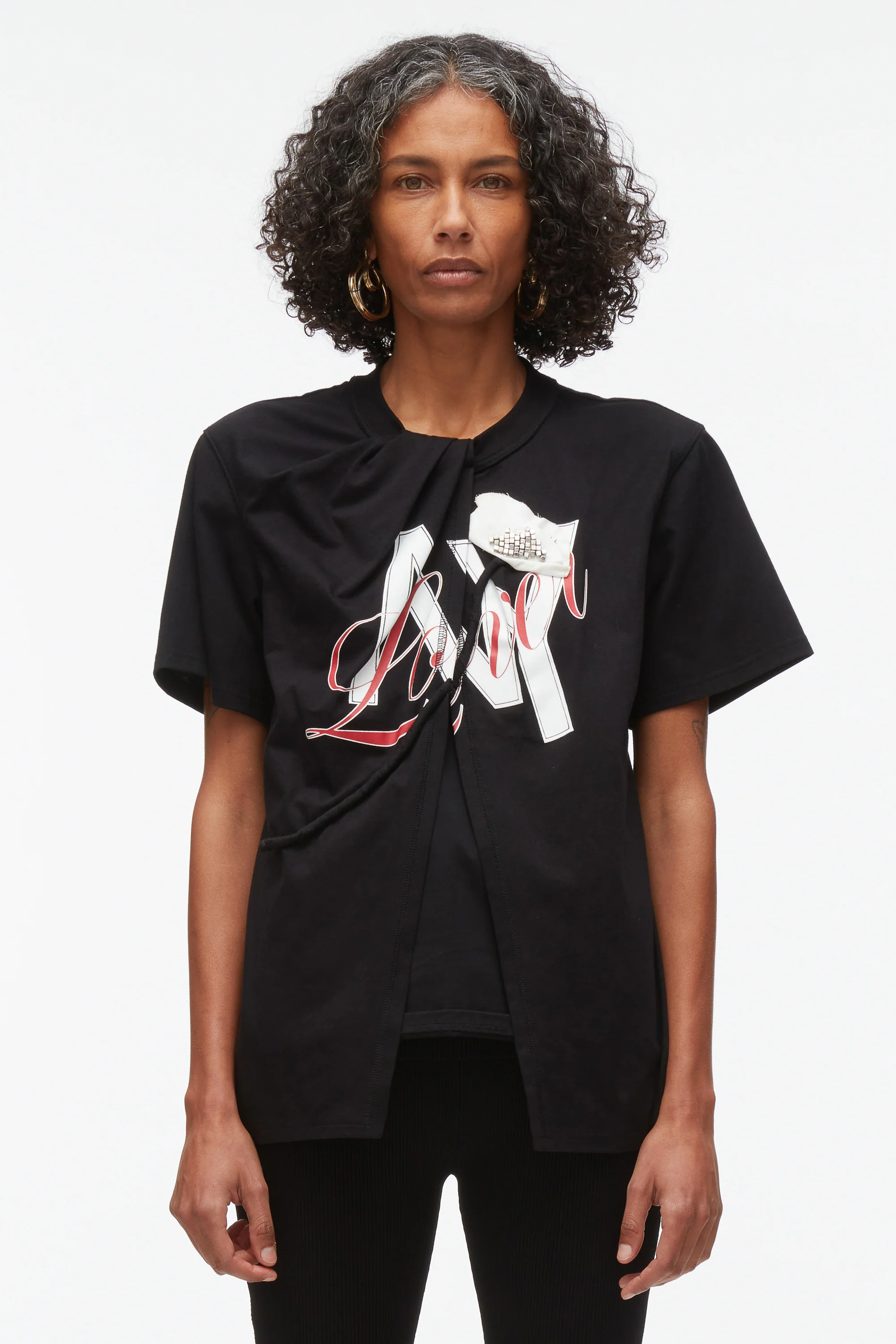 NY Lover Sliced Tee with Poppy Embroidery - Image 9