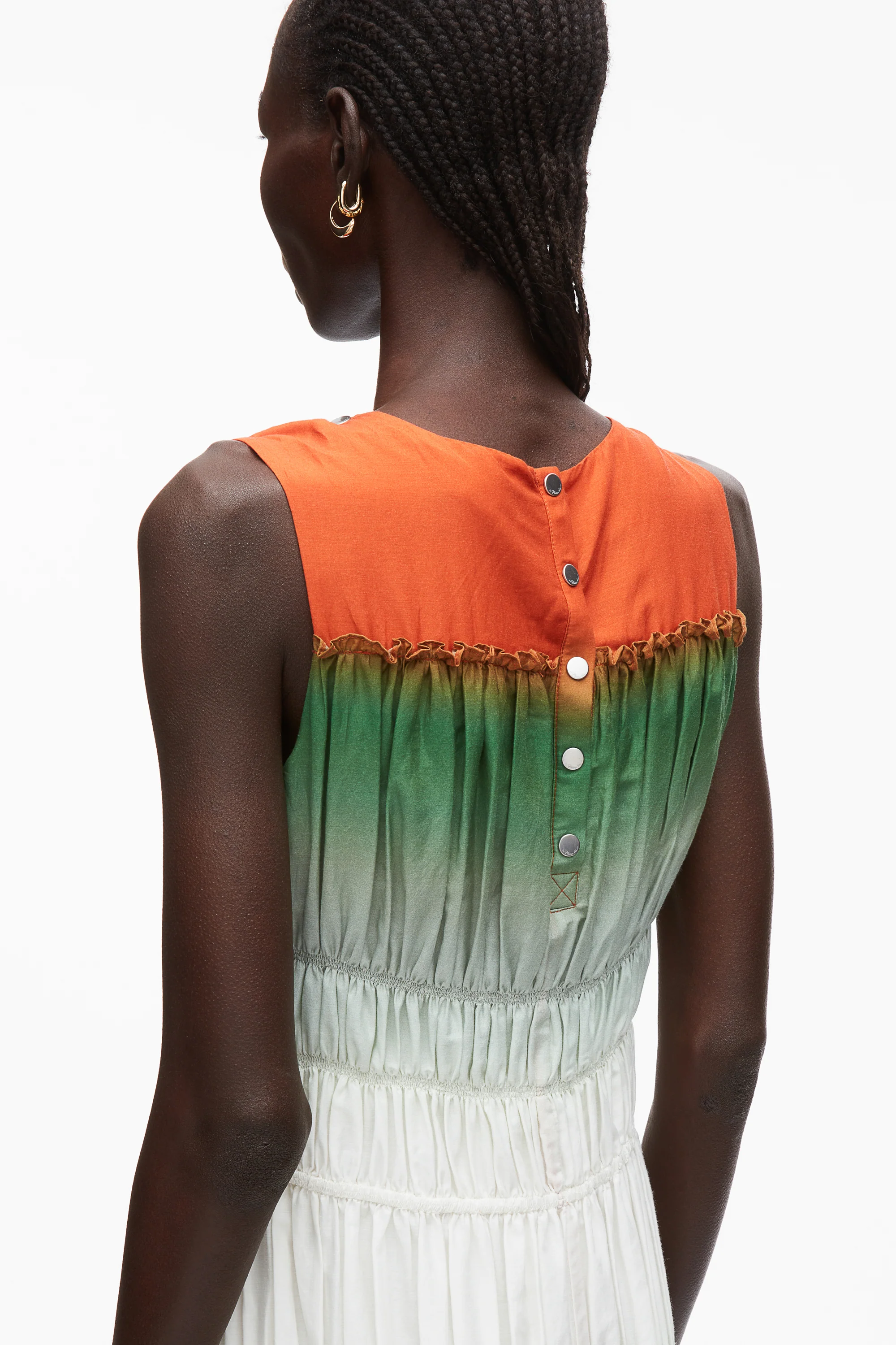 Ombré Voile Gathered Maxi Dress - Image 6