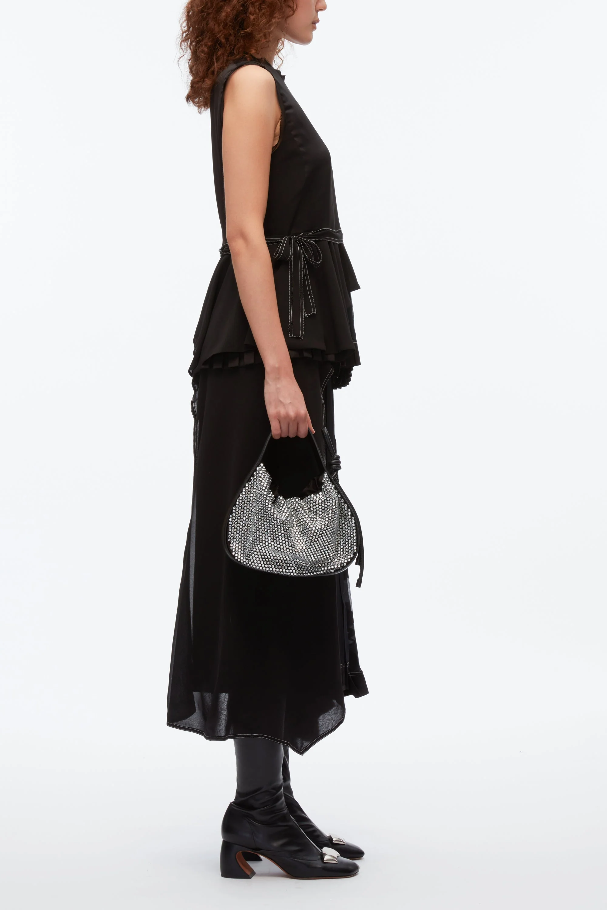 Crystal Embellished Origami Mini Bag - Image 3