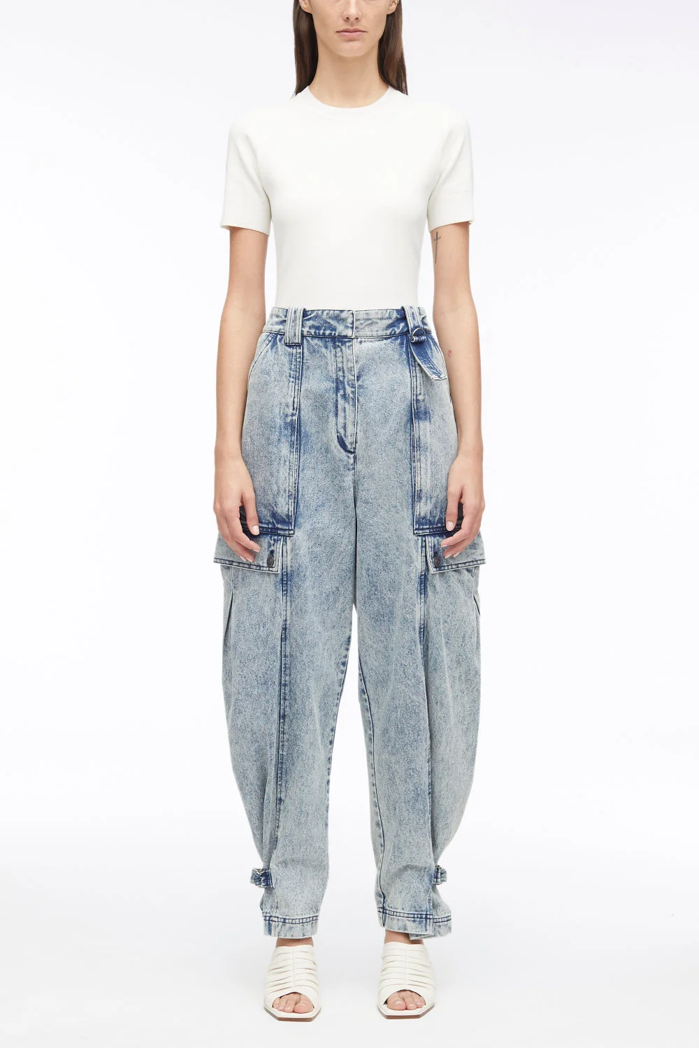 Overdyed Denim Utility Jeans