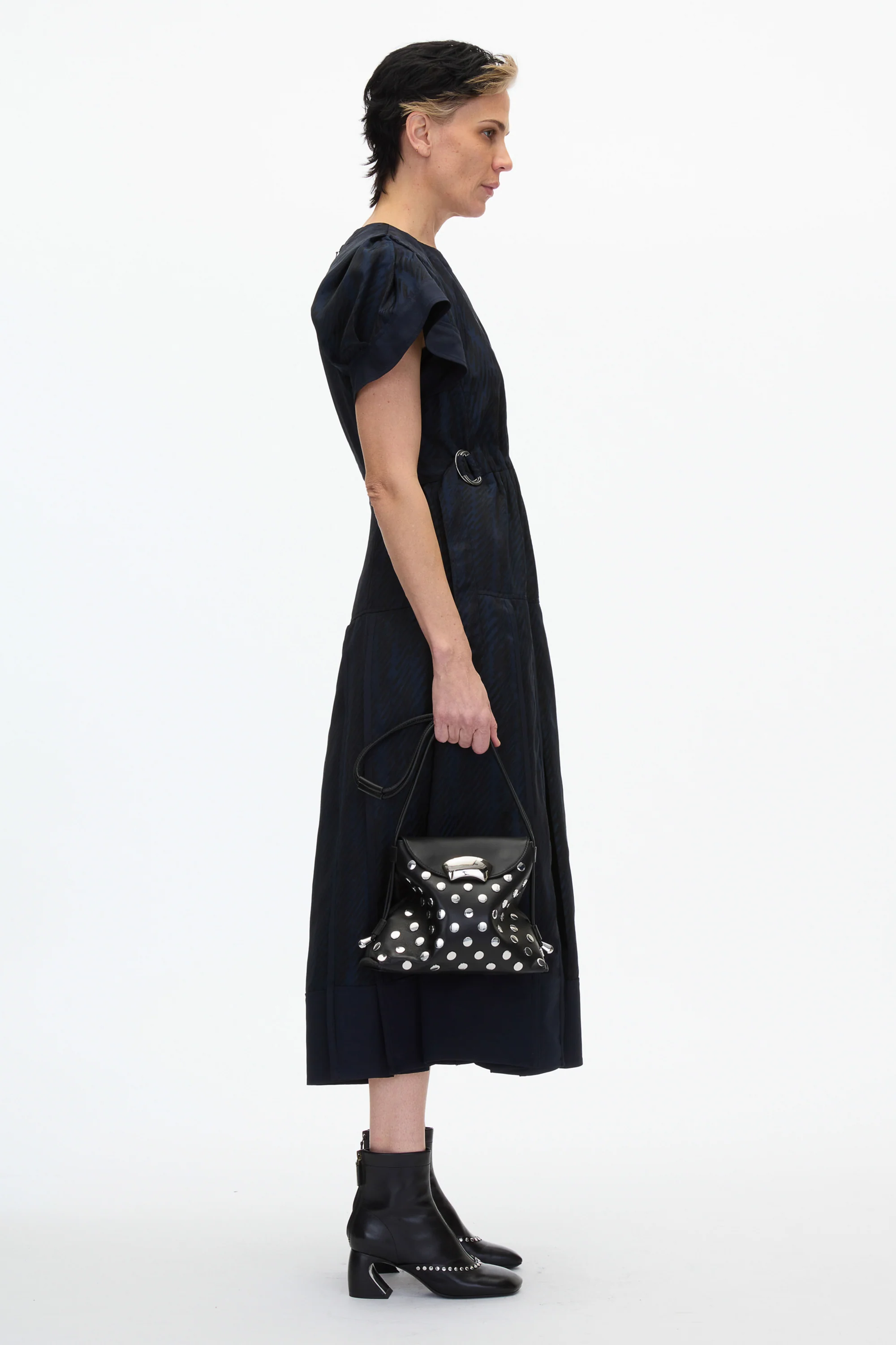 Jacquard Petal Sleeve Midi Dress - Image 2