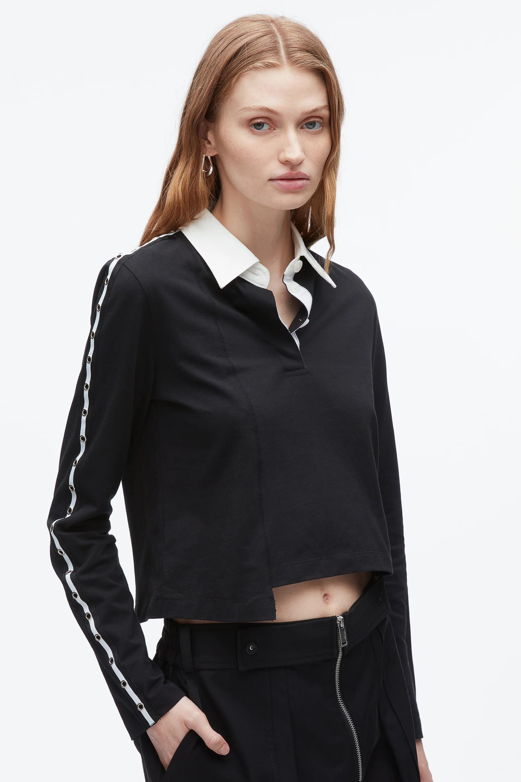 Patchwork Cropped Polo - Image 5