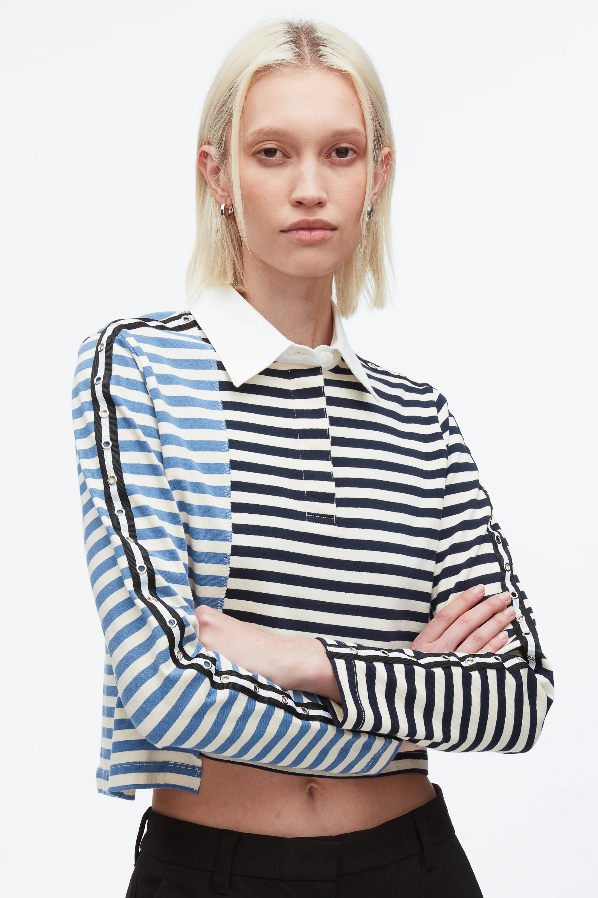 Patchwork Cropped Polo - Image 11
