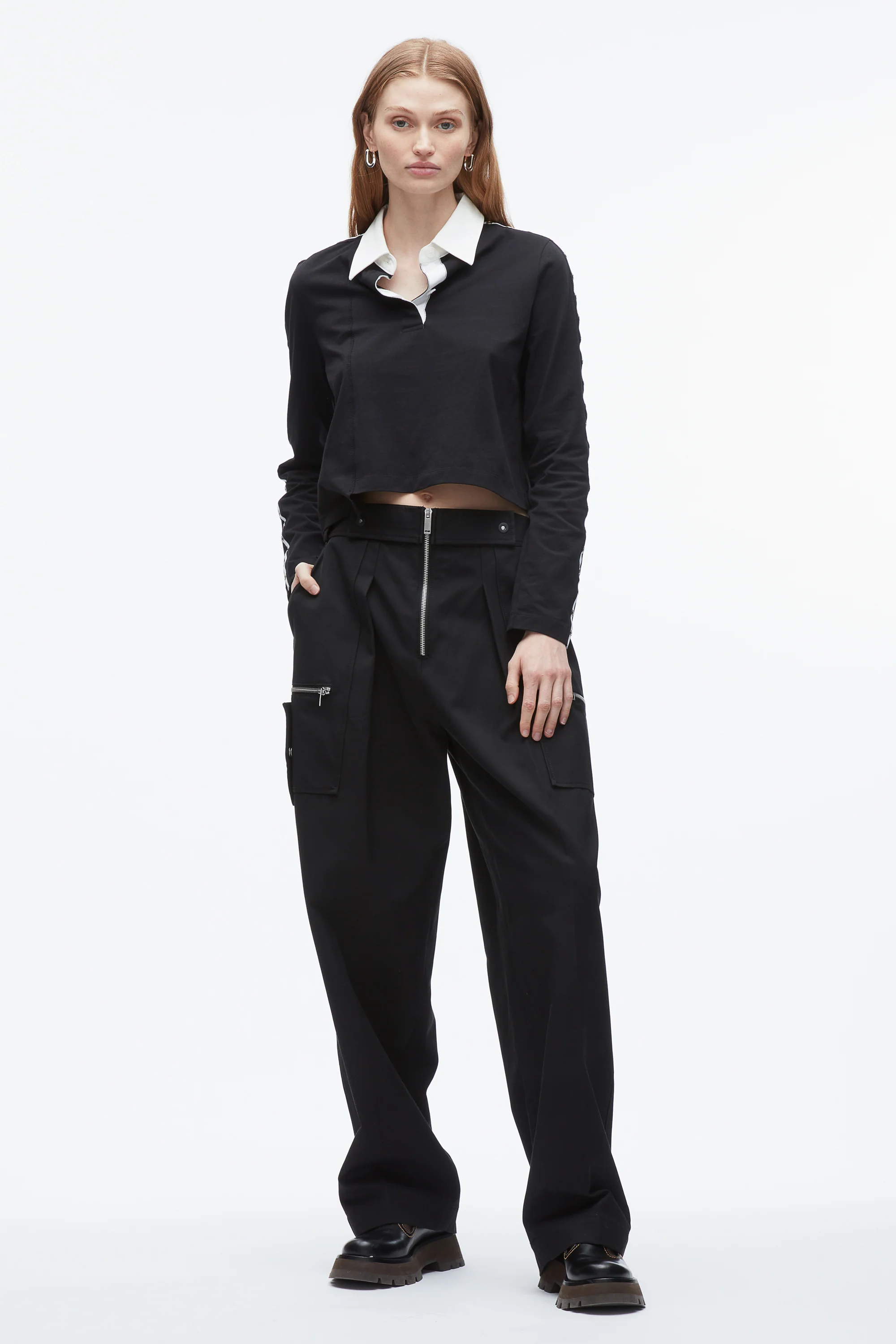 Patchwork Cropped Polo