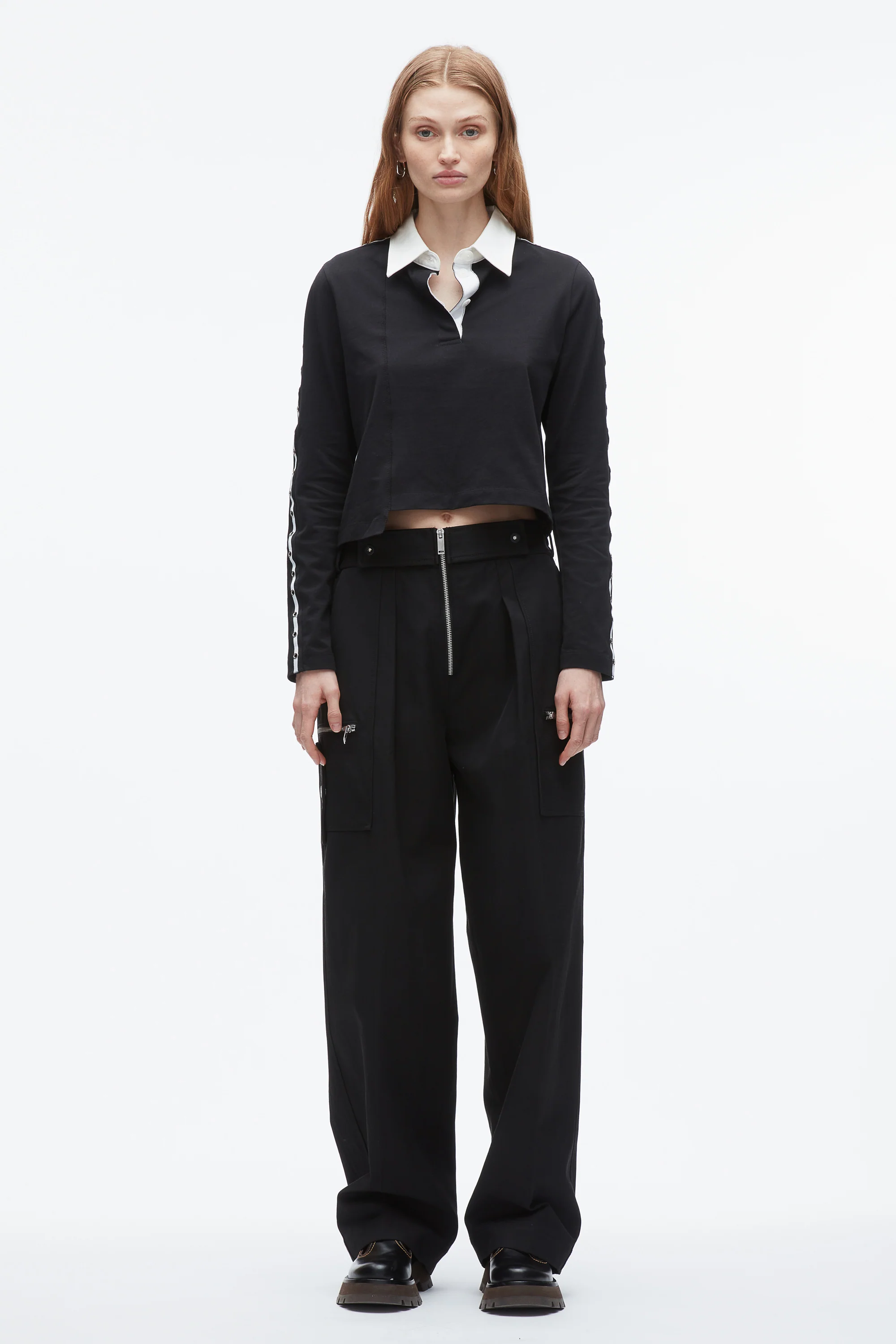 Patchwork Cropped Polo - Image 2