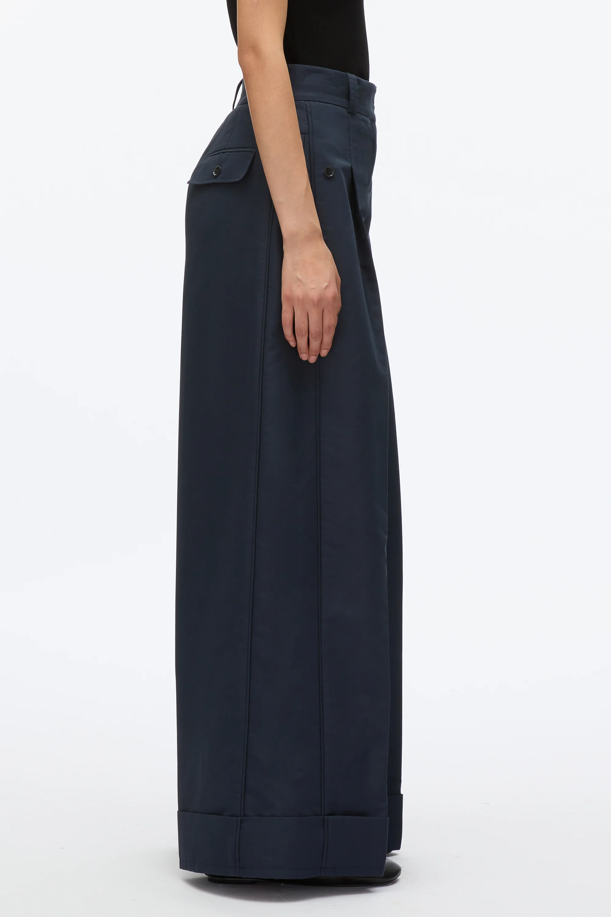 Petite Pleated Wide Leg Trouser - Image 13