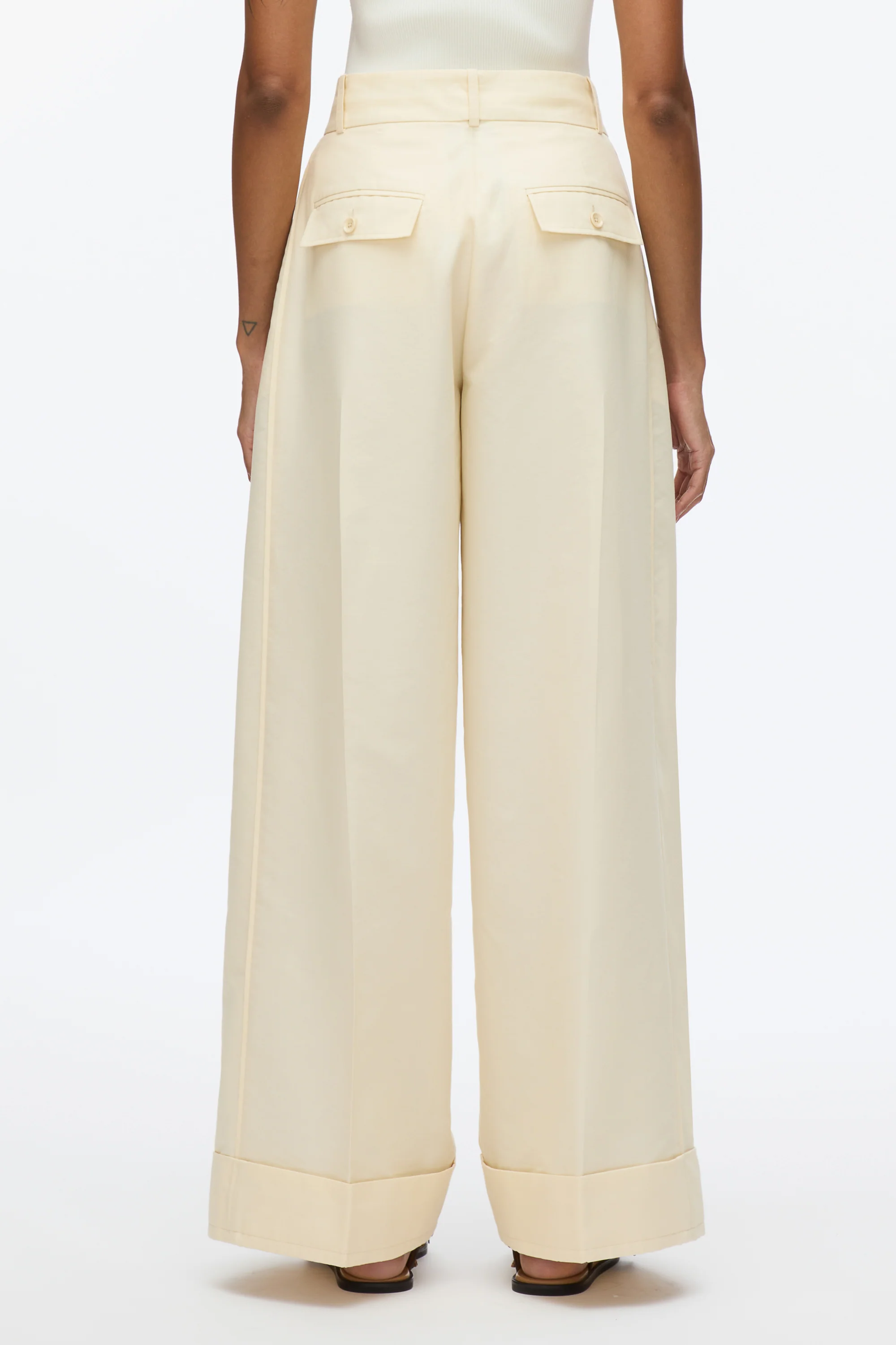 Petite Pleated Wide Leg Trouser - Image 4