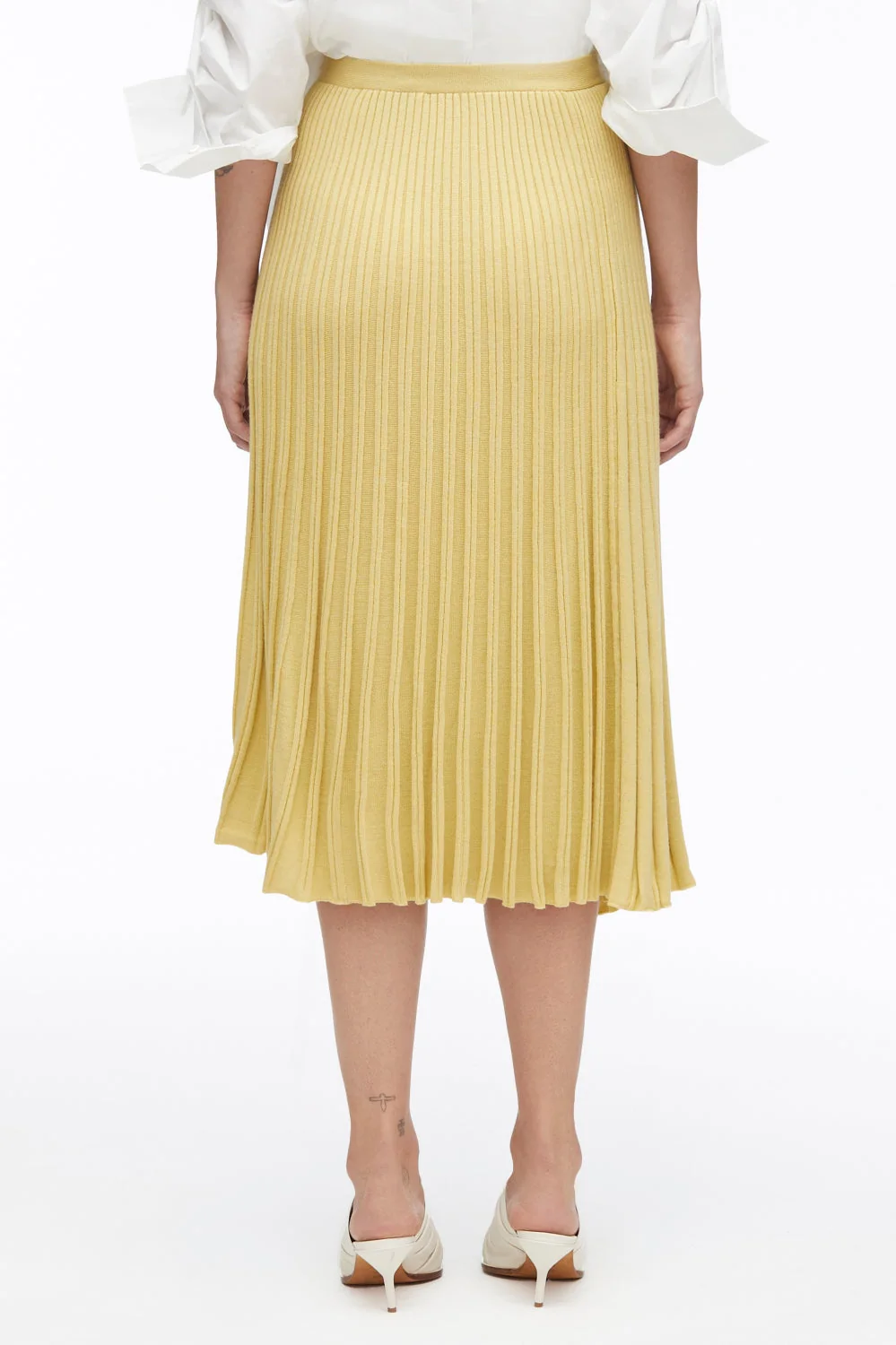 Pleated Wool-Blend Midi Skirt - Image 12