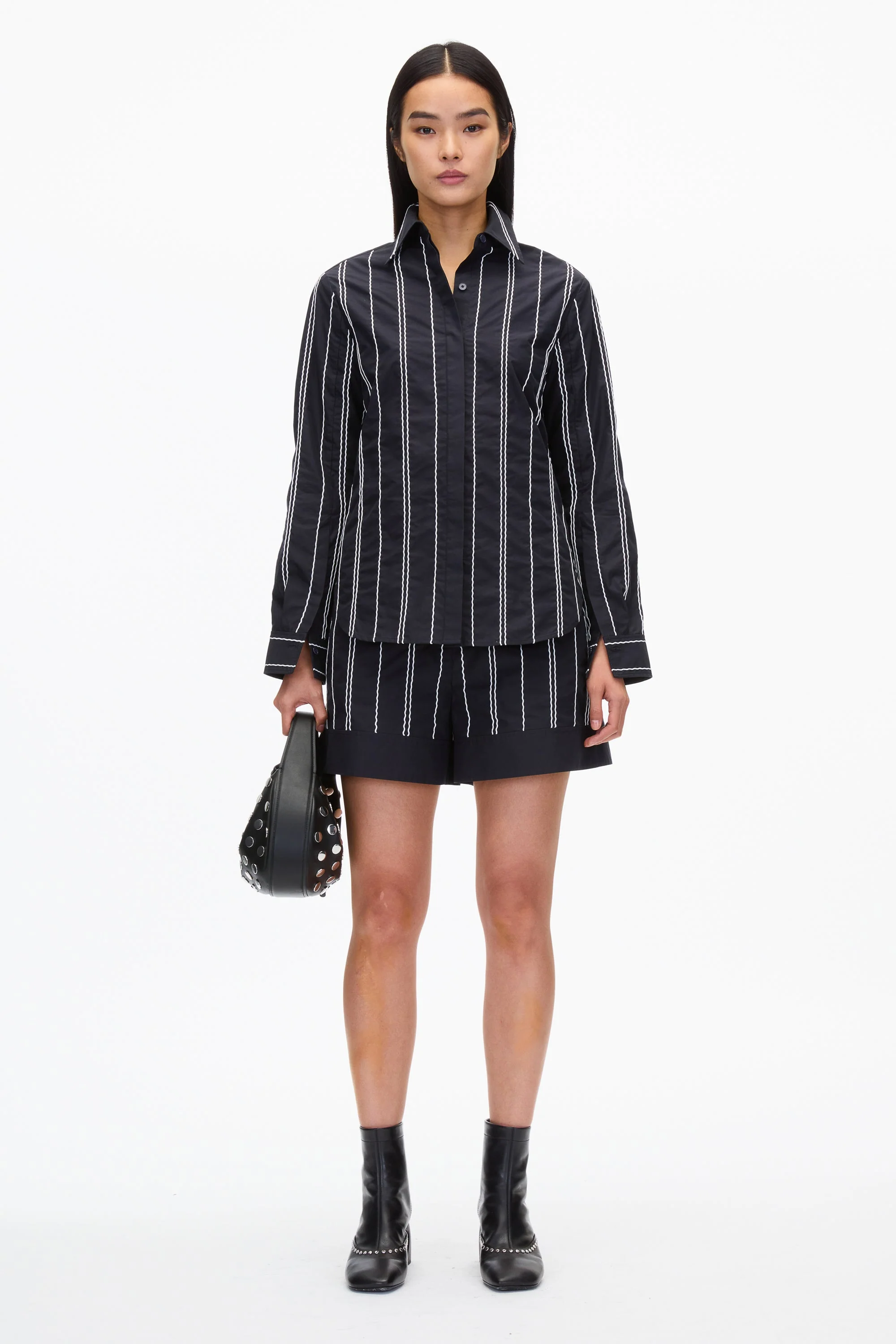 Relax Fit Poplin Shirt with Wave Embroidery - Image 10