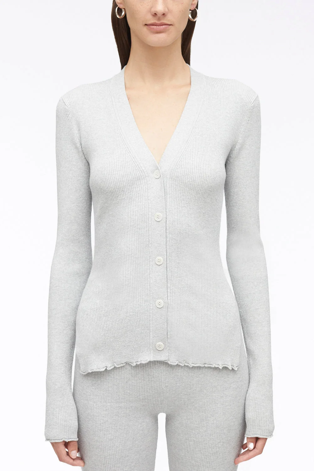 Long Sleeve Wool Cardigan - Image 5