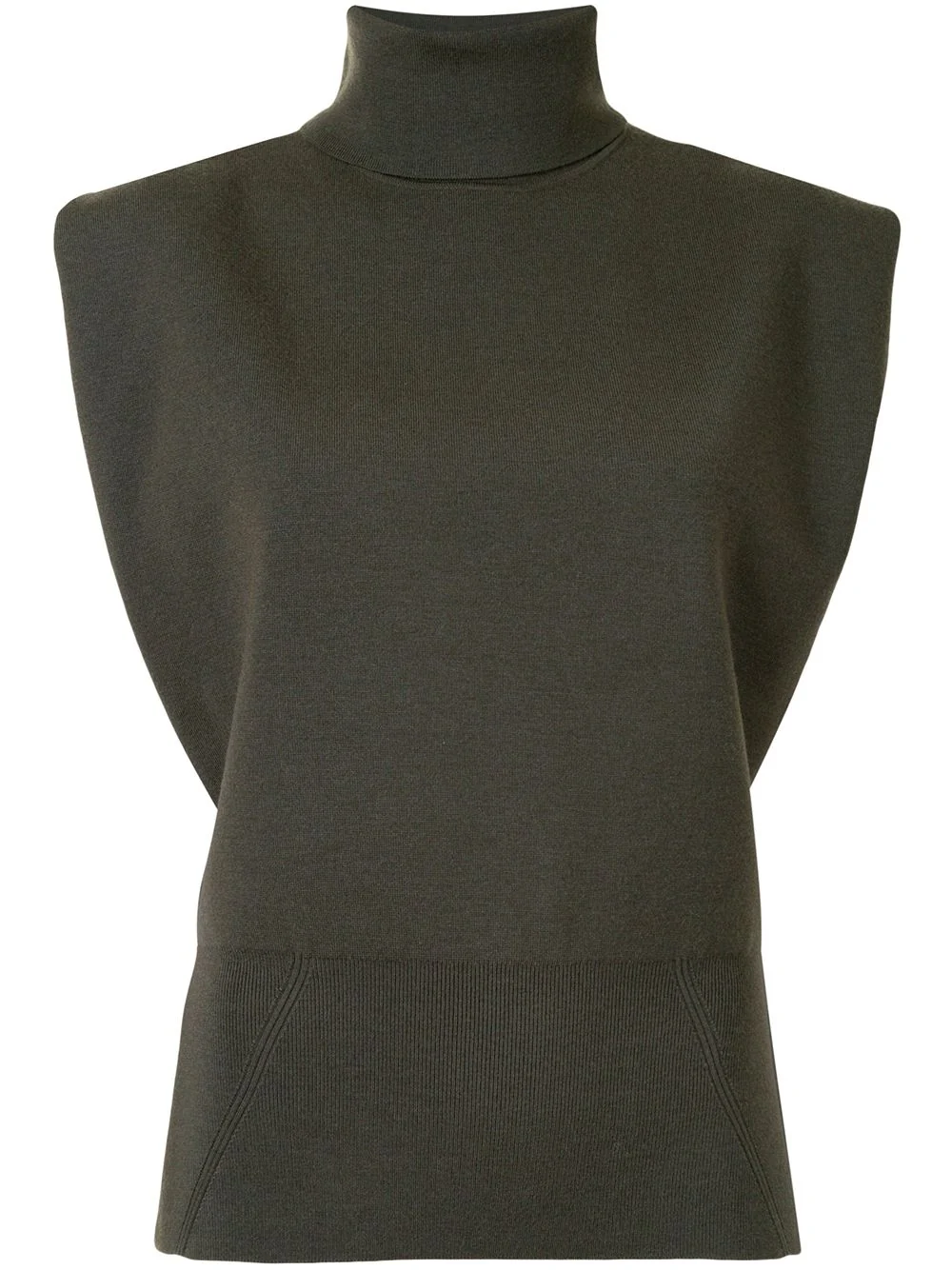 Military Rib Mock Neck Pullover