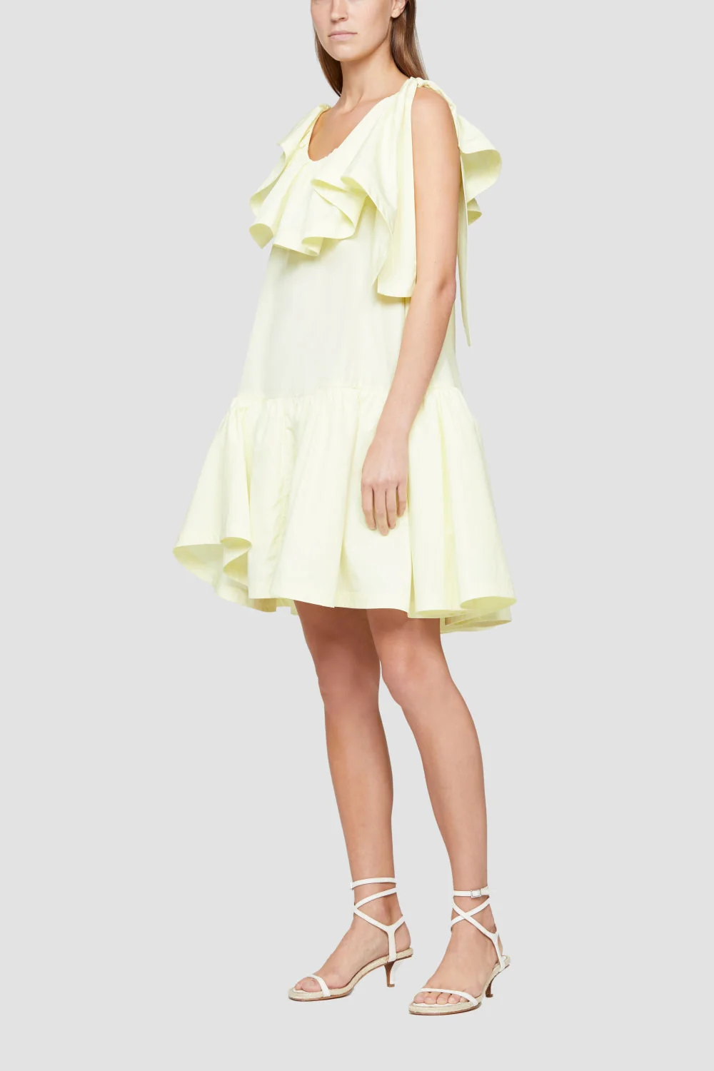 Sleeveless Ruffled-Neckline Tent Dress - Image 4