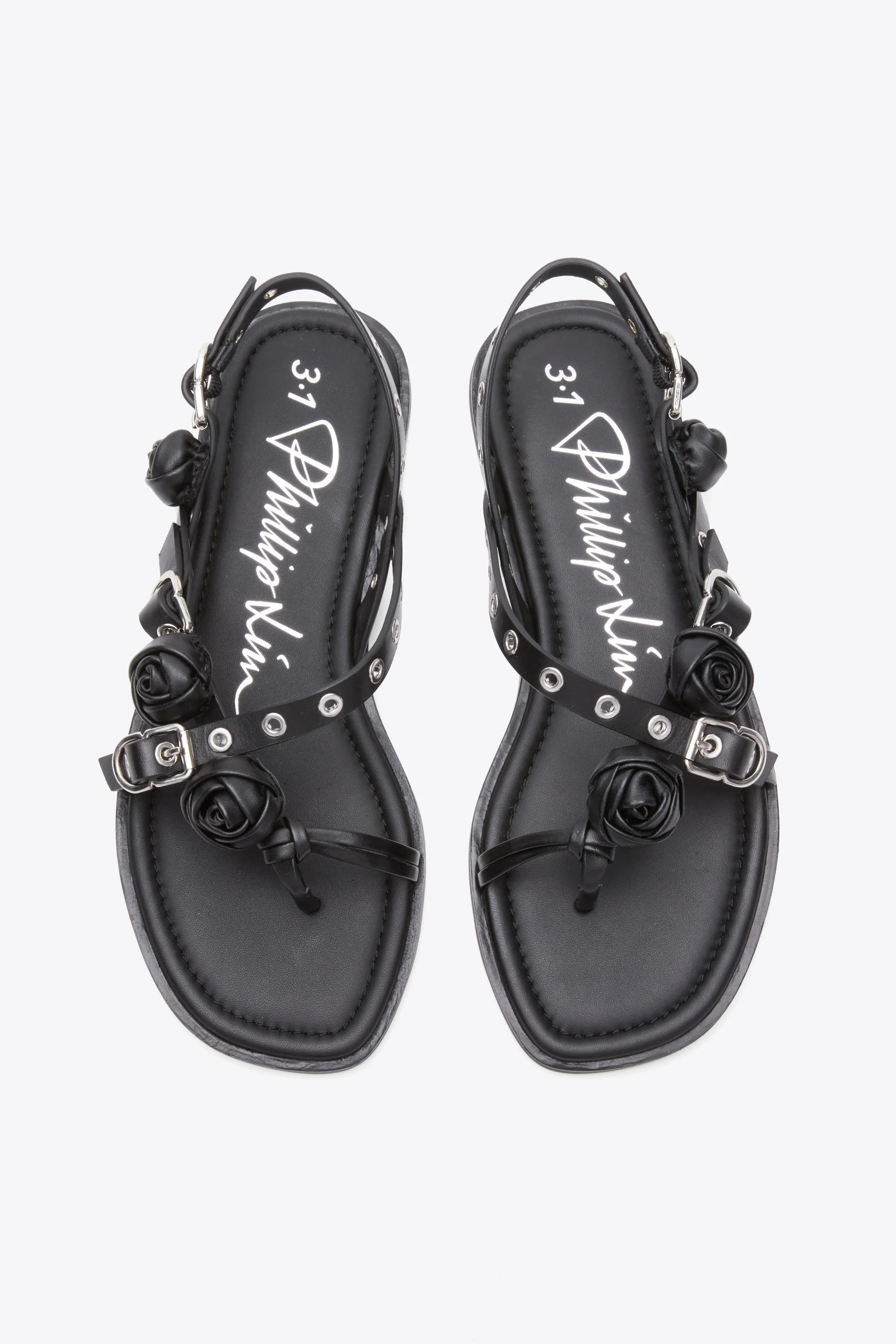 Strappy Eyelet Sandal with Rosettes - Image 7