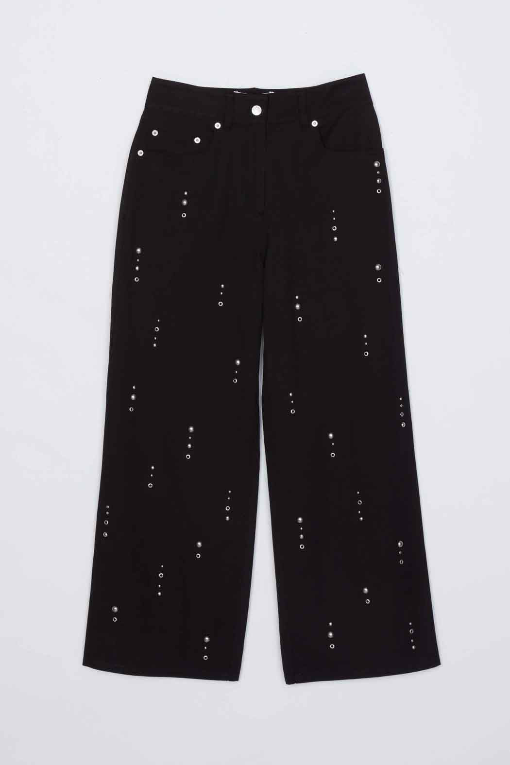 Stud Embellished Wide Leg Pant - Image 7