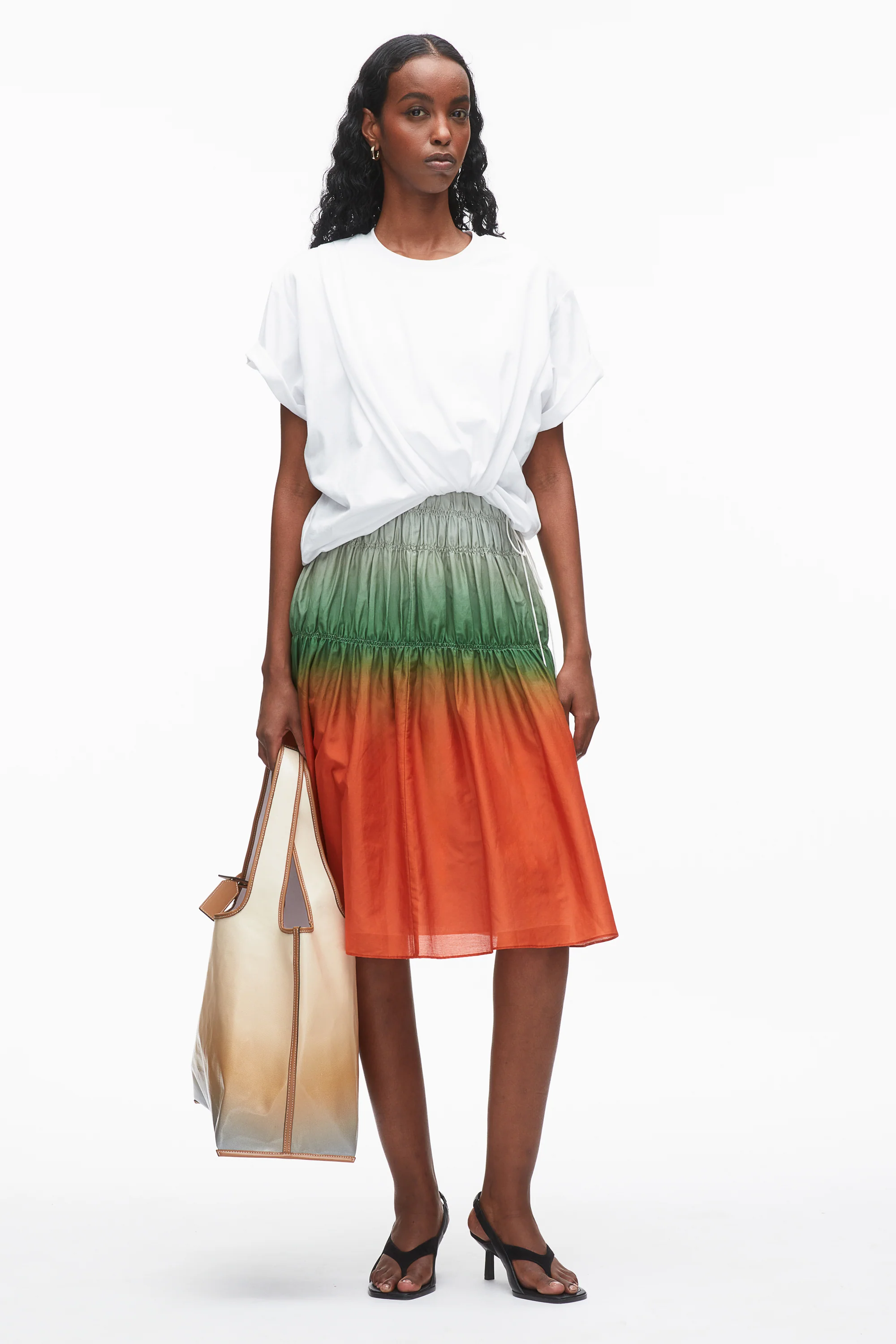 Ombré Voile T-Shirt Combo Dress
