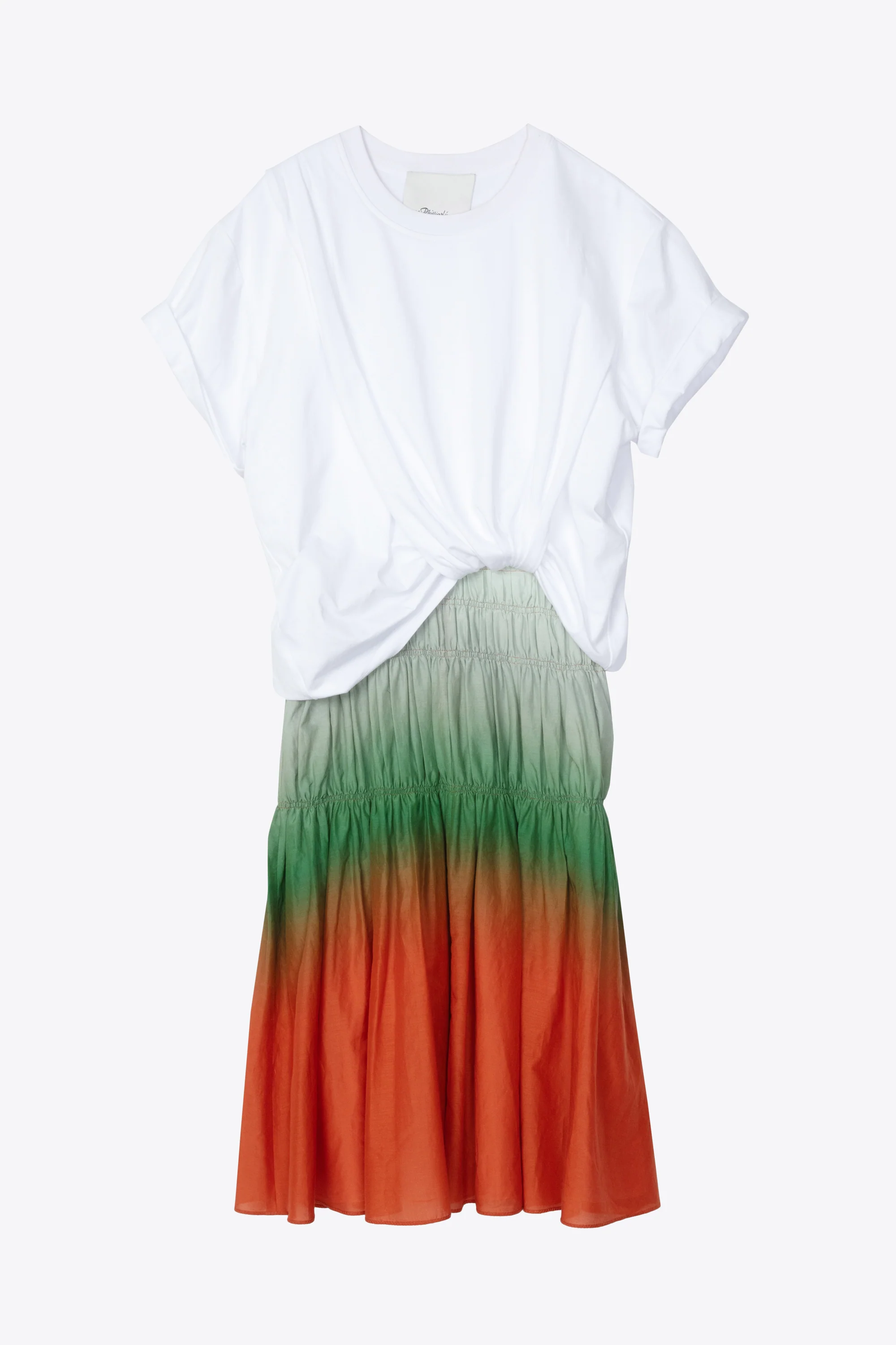 Ombré Voile T-Shirt Combo Dress - Image 6