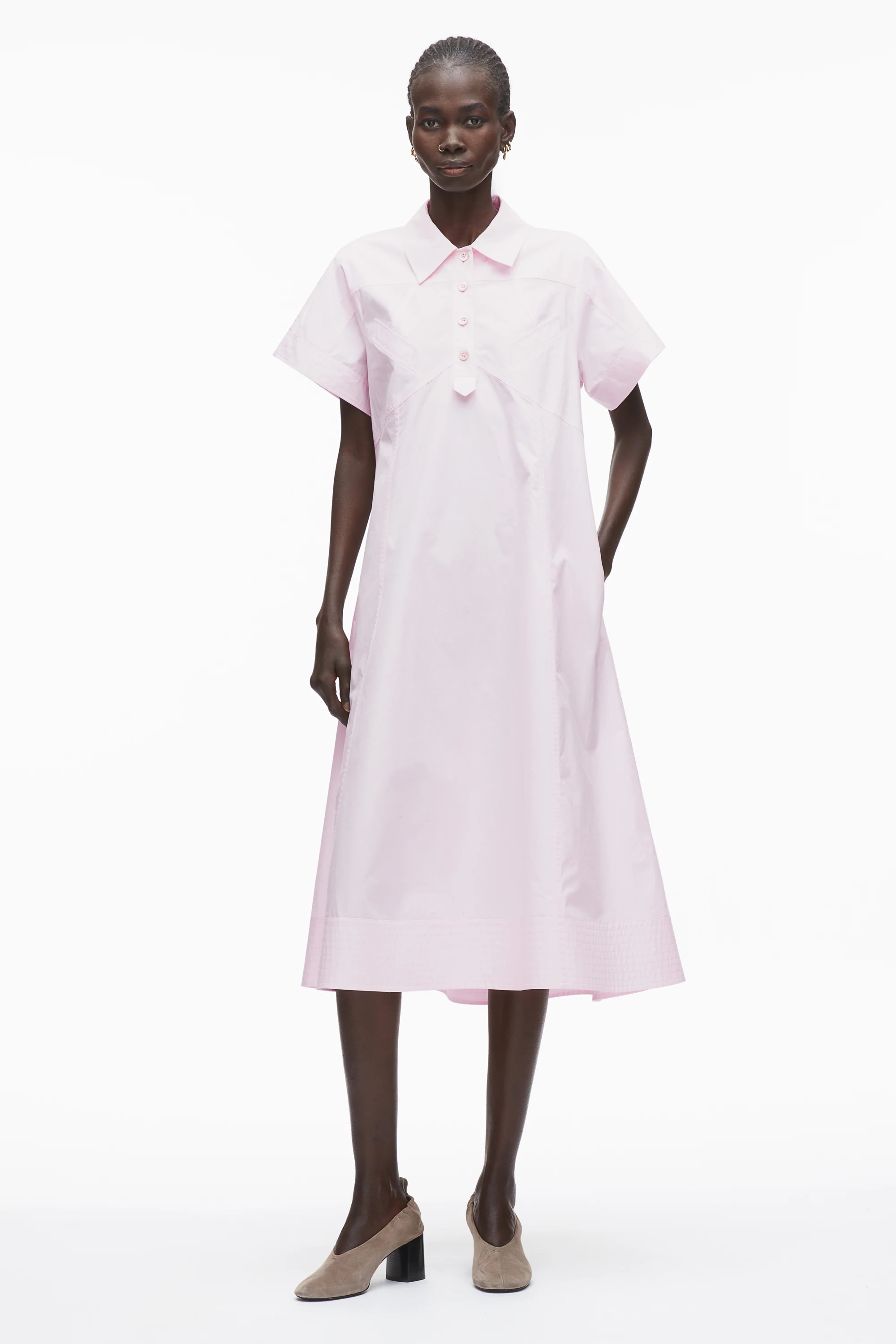 Poplin Trapeze Shirt Dress - Image 7