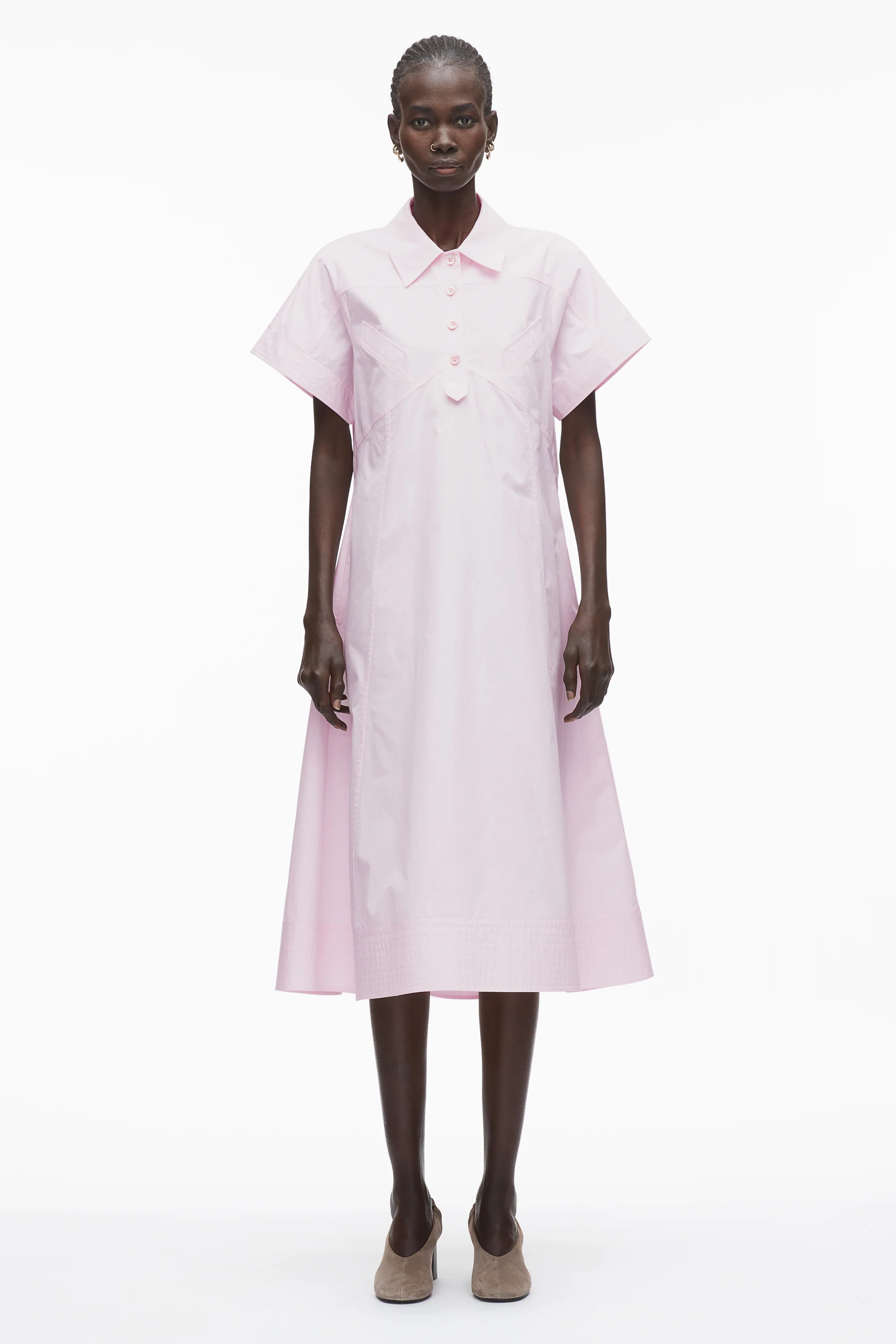 Poplin Trapeze Shirt Dress - Image 8
